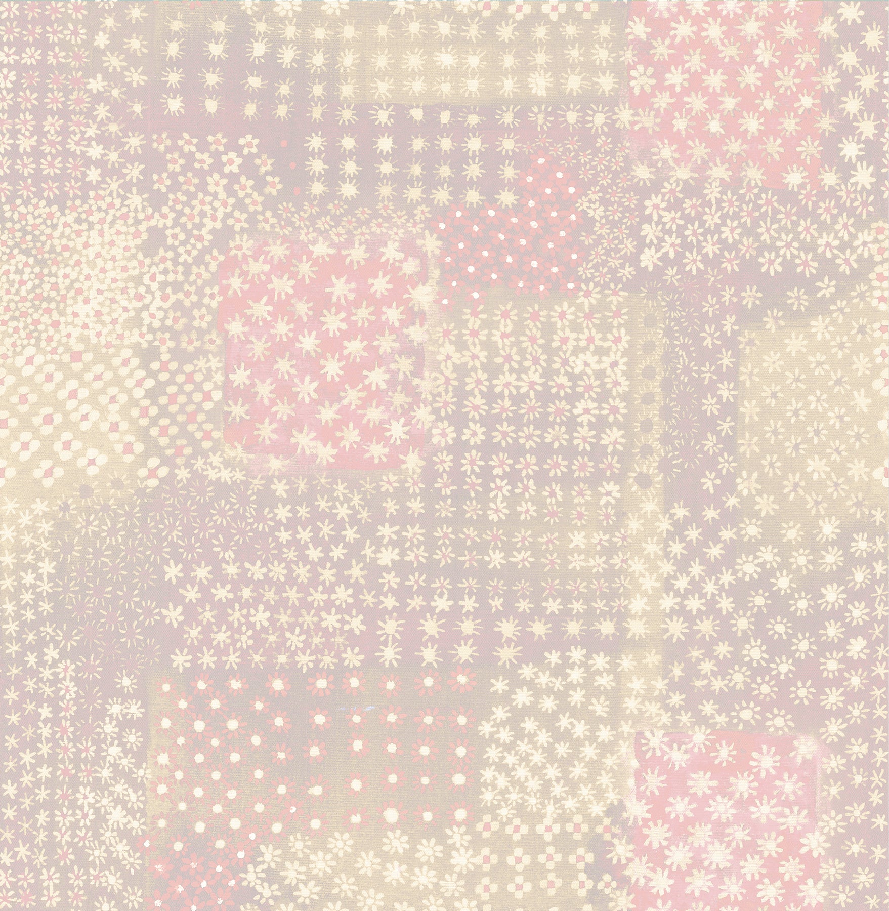 Kismet Pink Flower Power Patchwork Wallpaper - Vibrant Floral Design by A Street Prints | Perfect for Boho Chic Bedrooms, Accent Walls & Nursery Decor