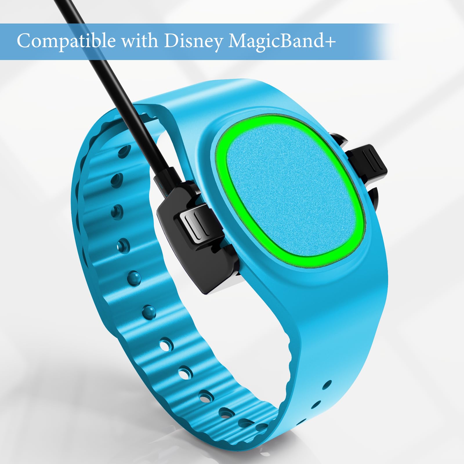 3 Pack Disney Magic Band Plus Charger Replacement - 3.3ft USB Cable for Disney MagicBand+ (Black) | Perfect for Disney Parks, Resorts & MagicBand+ Accessories Charging