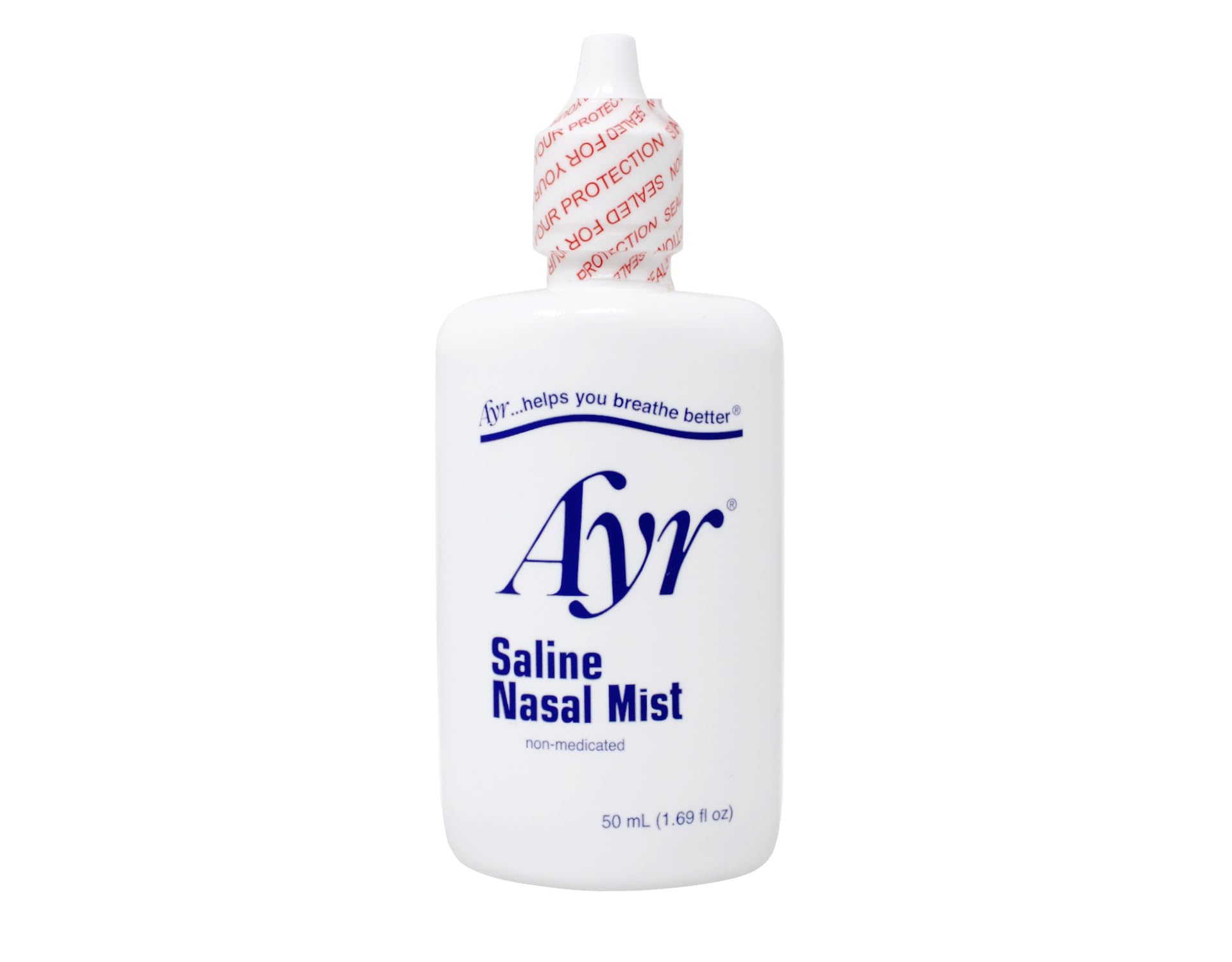Ayr Saline Nasal Mist Spray - 1.69 Oz (2 Pack) | Sterile Nasal Spray for Dry Nose Relief, Allergies & Congestion | Perfect for Travel, Home & Office Use