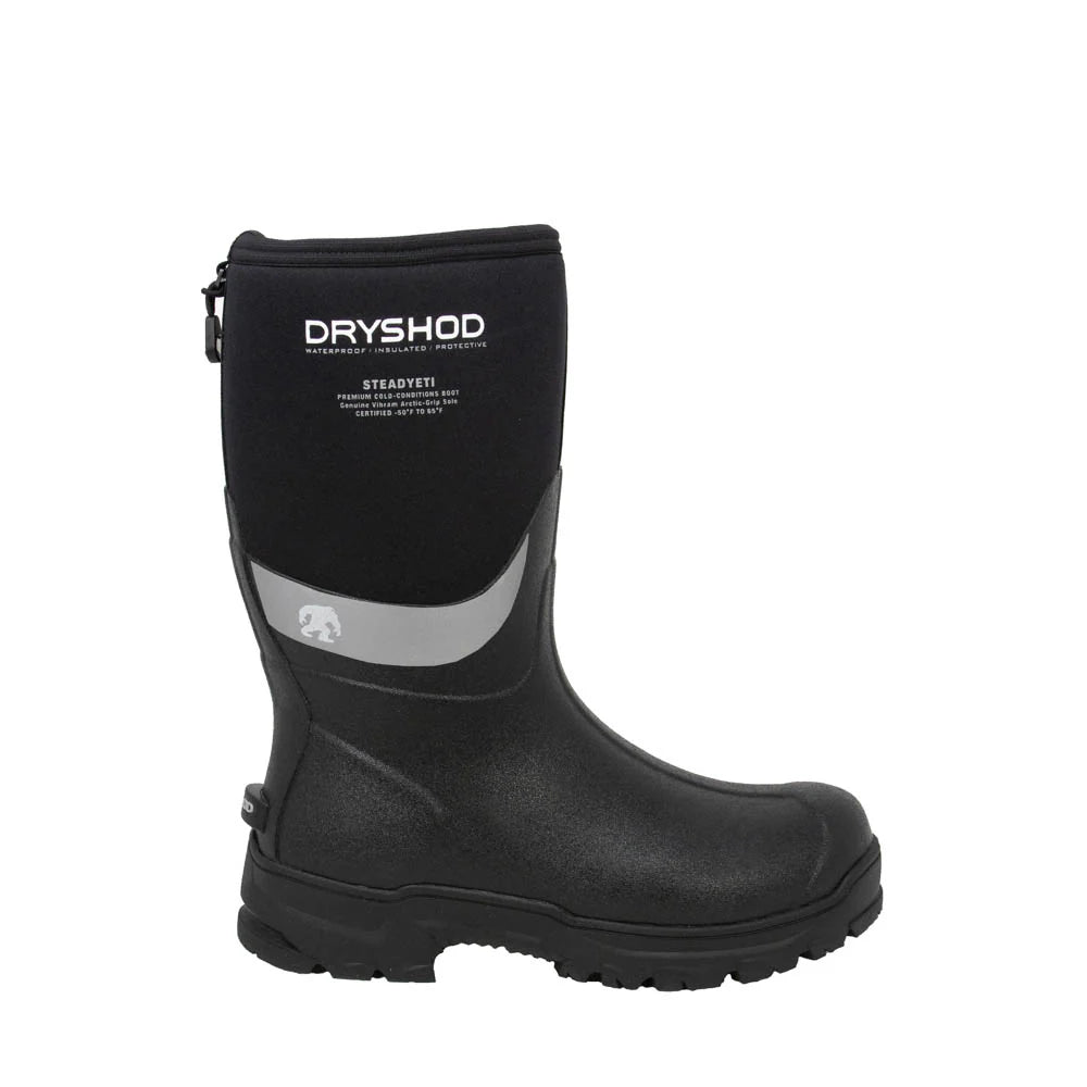 DRYSHOD Unisex Waterproof Winter Boots - Steadyeti Mid Boot SYT MM BK for Hiking, Snow & Outdoor Activities