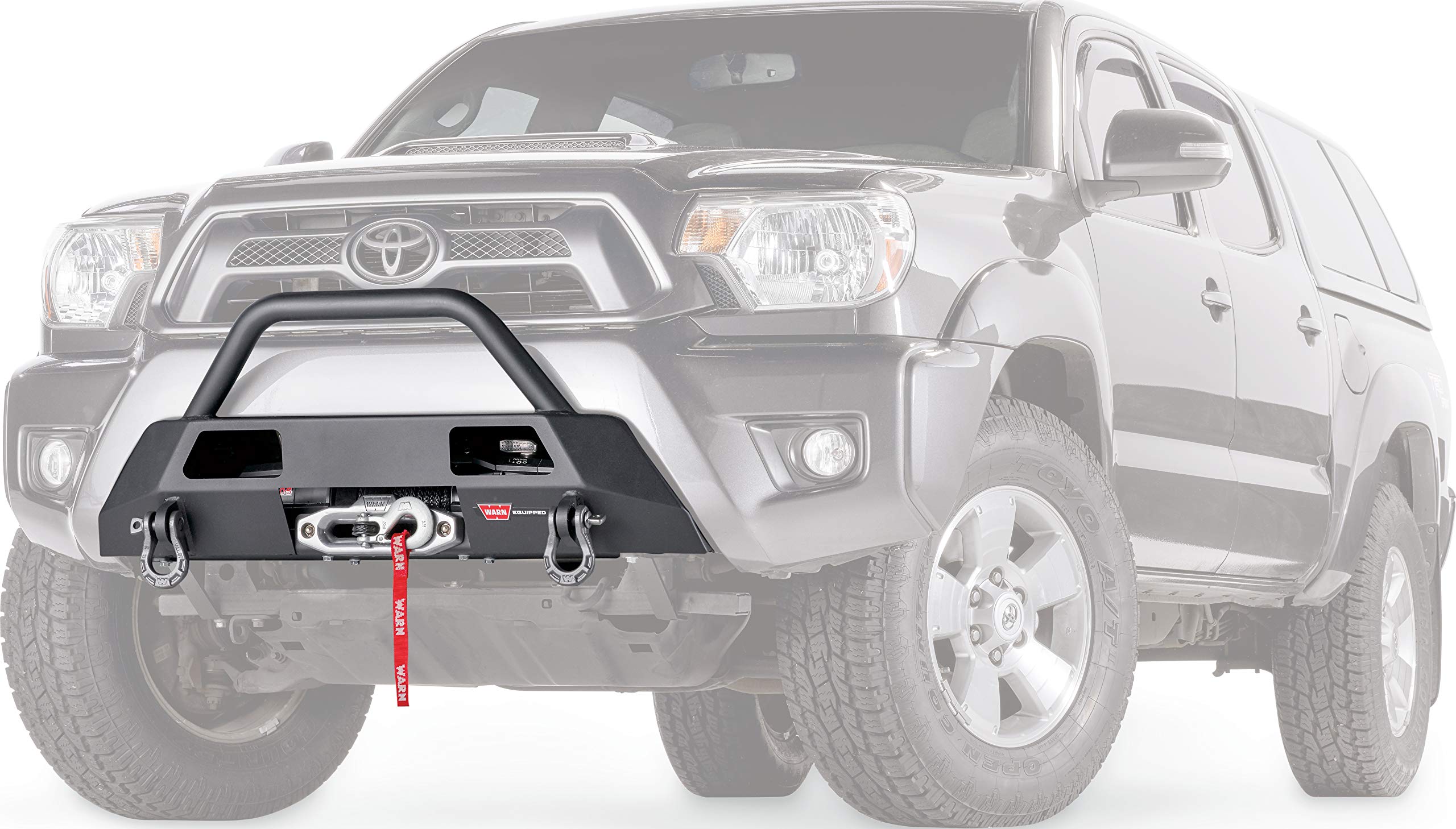 WARN 102874 Semi-Hidden Winch Mount with Low-Profile Grill Guard for 2012-2015 Toyota Tacoma Gen 2.5 | Heavy-Duty Off-Road Protection | Perfect for Trail Riding & Overlanding Adventures