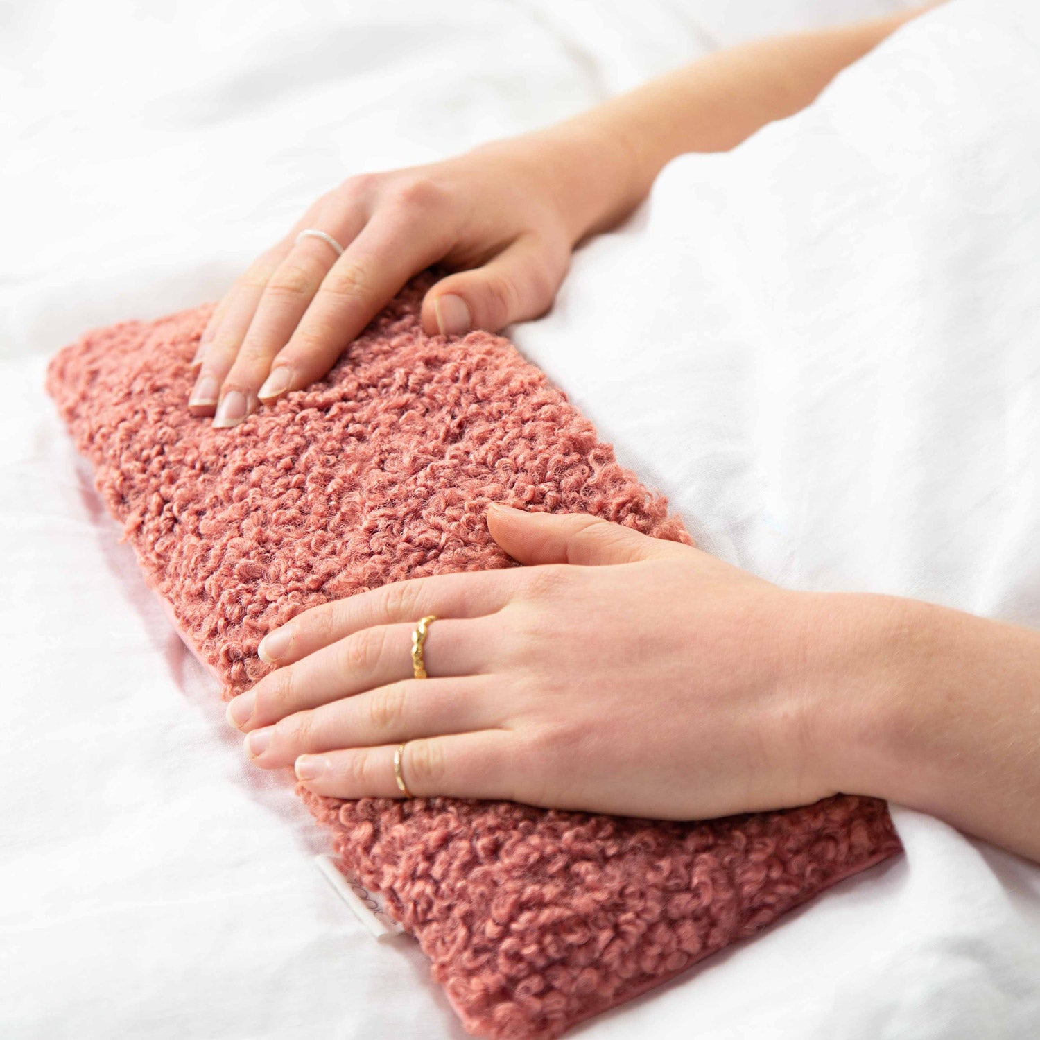 Bouclé Clay Heat Pillow - Soft & Comfortable Heating Pad for Neck, Back & Shoulder Pain Relief - Perfect for Home, Office & Travel Use