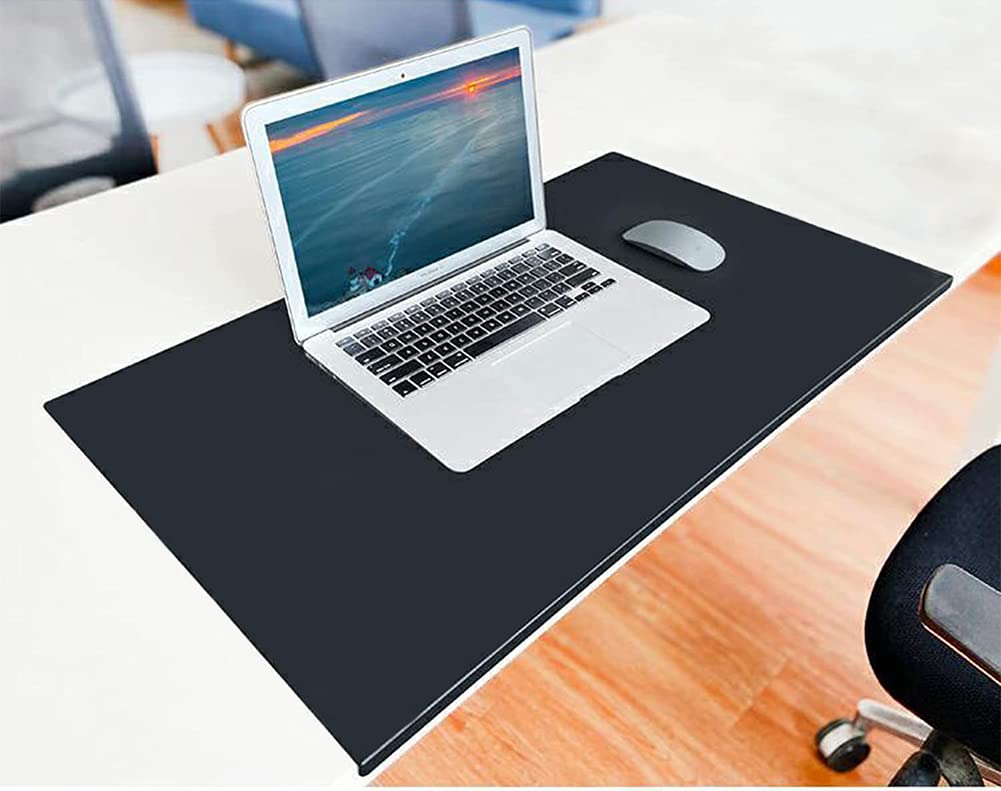 Premium Office Desk Pad with Edge Protector - Large Non-Slip Leather Blotter Mat for Gaming, Laptop & Keyboard | Waterproof Work Surface with L-Shaped Lip for Smooth Writing | Perfect for Home Office, Gaming Setup & Workspace Organization