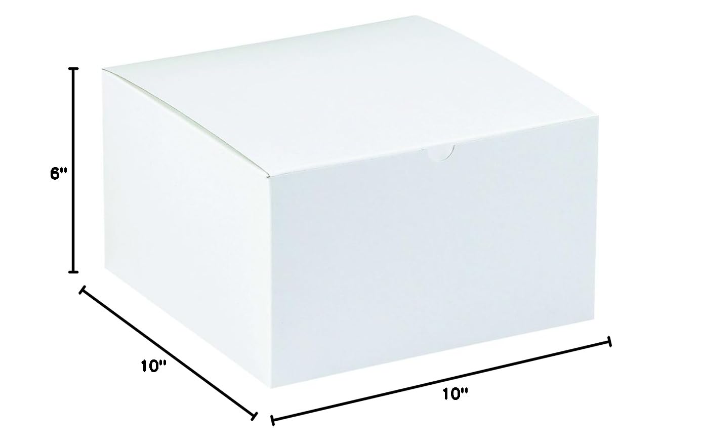 Aviditi 10x10x6 Inch White Gift Boxes - Pack of 50 Easy Assemble Premium Cardboard Boxes for Holidays, Birthdays & Special Occasions - Perfect for Party Favors, Wedding Gifts & Corporate Events