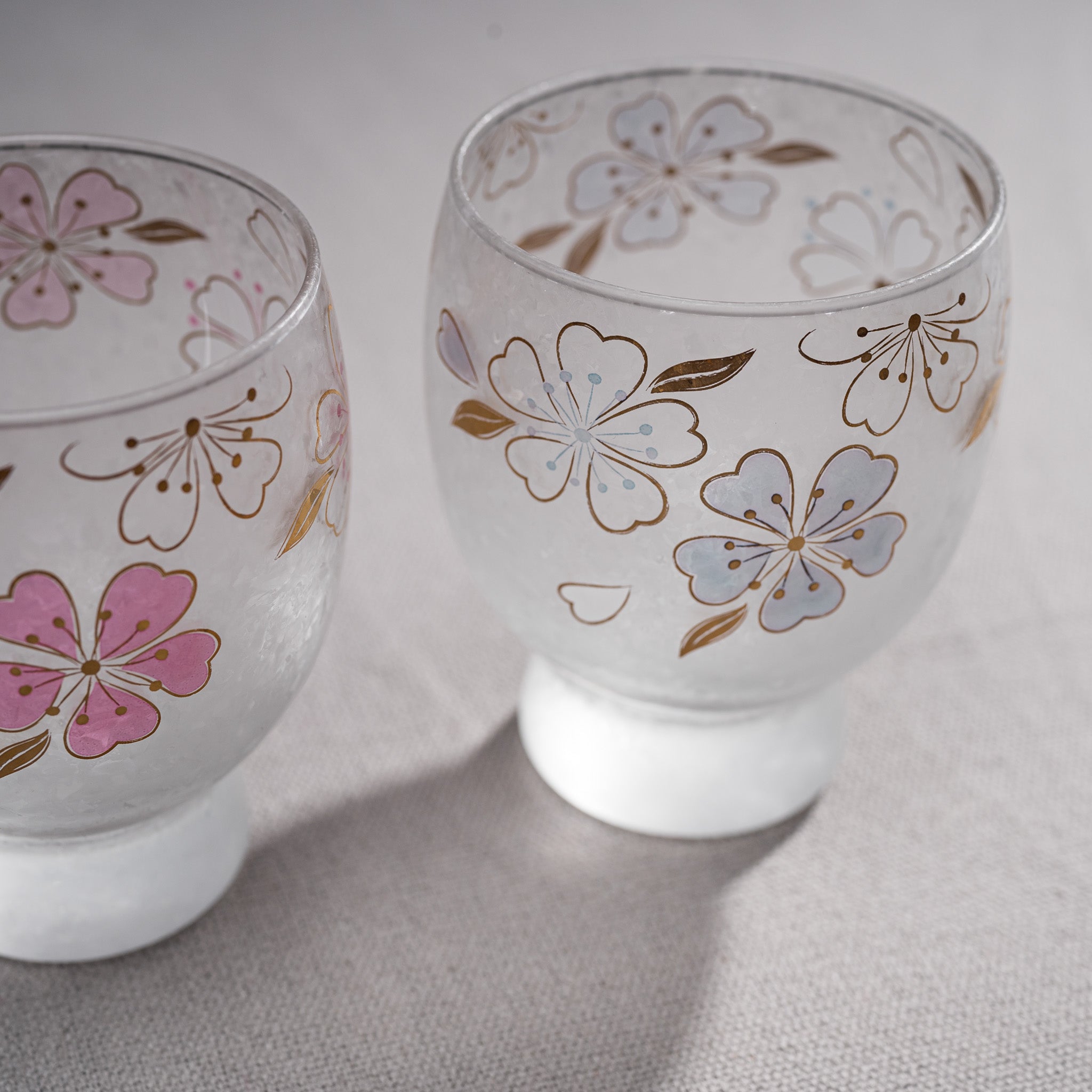 Premium Nippon Taste Four Season Sake Glasses Set - Cherry Blossom Design - Traditional Japanese Drinking Cups for Sake, Wine & Cocktails - Perfect for Dining, Gifts & Japanese Culture Enthusiasts