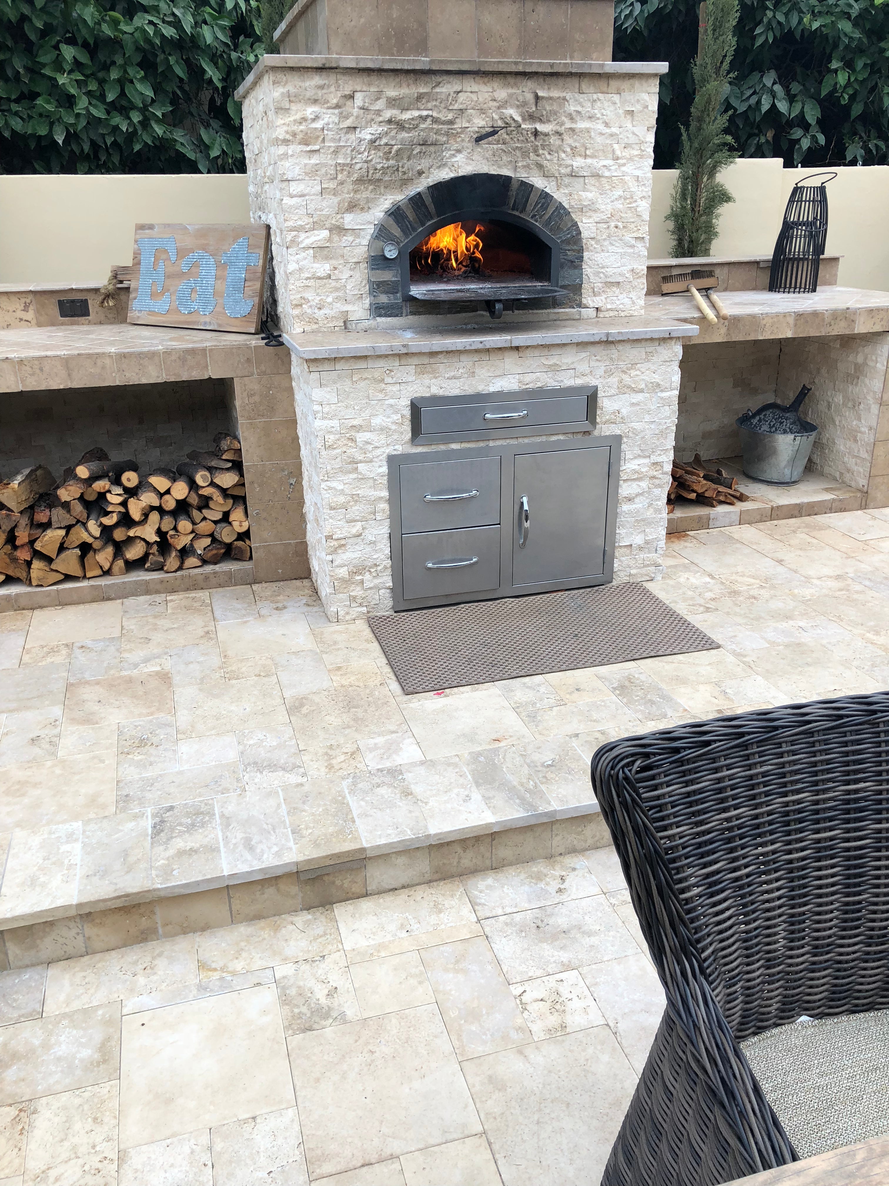 Premium PIZZAIOLI Pizza Oven Stone Arch - Hybrid Outdoor Pizza Oven for Backyard, Patio & Restaurant Use - Perfect for Wood Fired & Gas Cooking