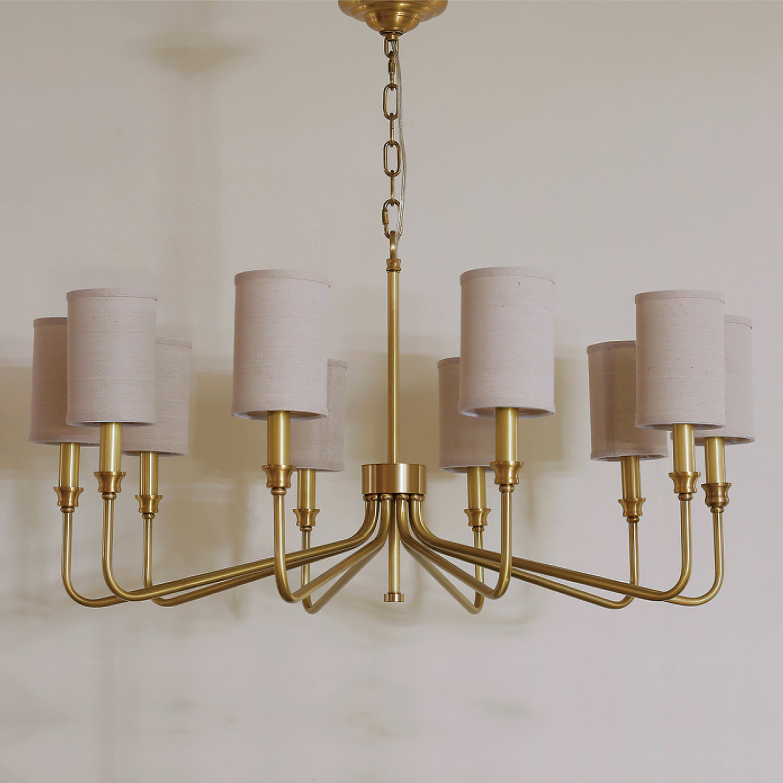Modern Cylinder Fabric Chandelier - Elegant Ceiling Light Fixture for Living Room, Bedroom & Dining Room - Perfect for Home Decor & Interior Design