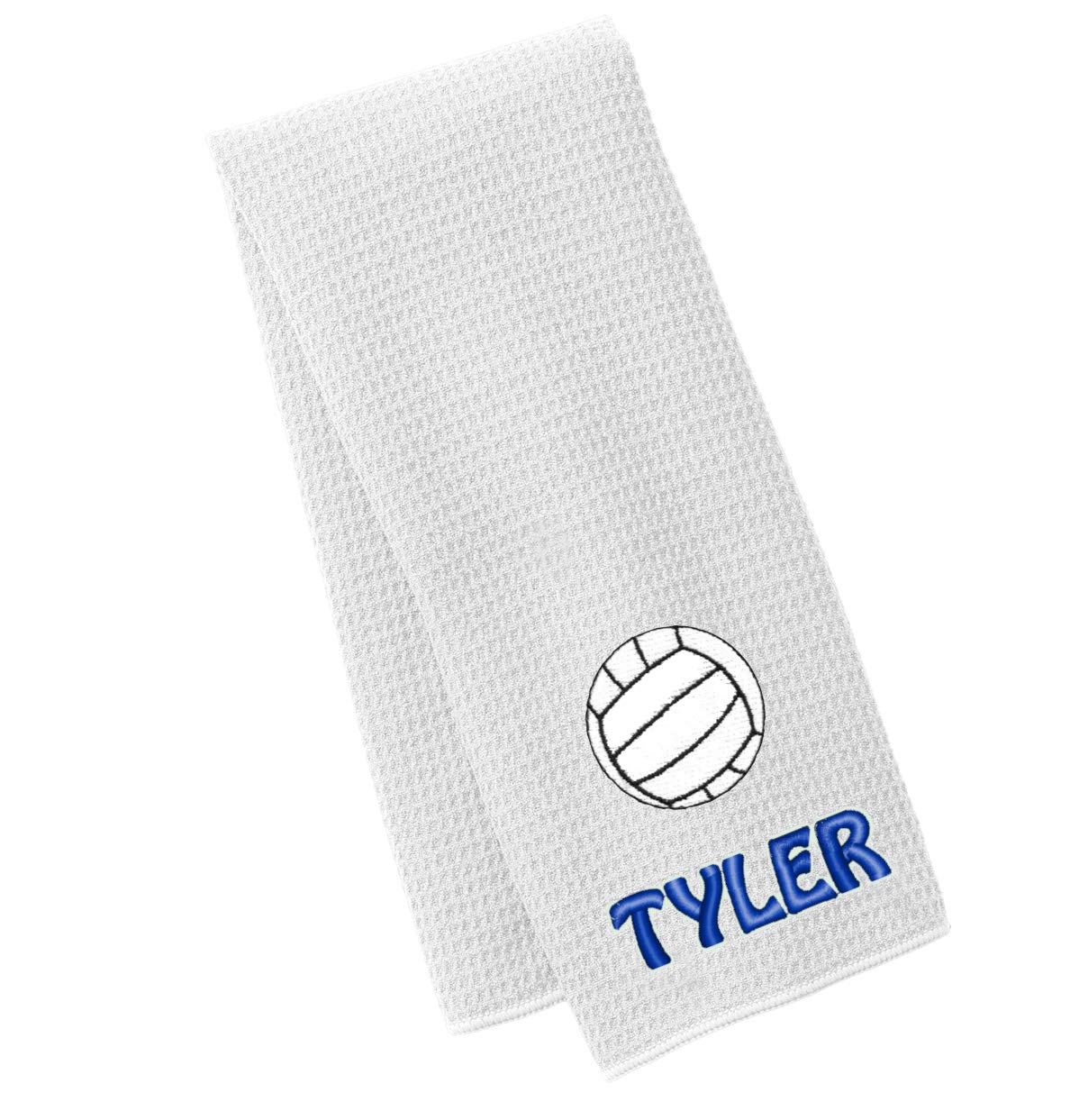 Personalized Volleyball Towel - Custom Embroidered Name & Monogram - Premium Waffle Microfiber for Workout, Gym & Sports - Great Gift for Athletes - Perfect for Training, Games & Beach Volleyball