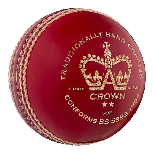 Gray Nicolls Crown 2 Star Cricket Ball - Premium Leather Cricket Ball for Matches & Practice - Perfect for Club Games, Training Sessions & Competitive Play