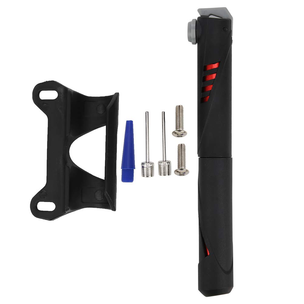 Portable Mini Bike Pump - Universal Bicycle Tire Inflator with Dual Valve for Road & Mountain Bikes - Perfect for Cycling, Commuting and Emergency Roadside Repairs