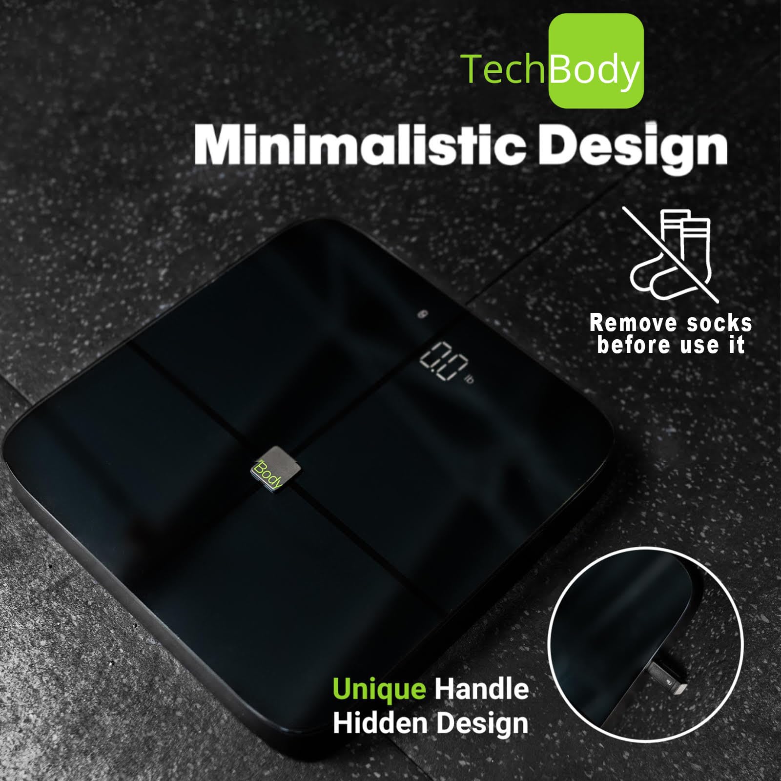 Smart Body Fat Scale with 8 Electrodes - High Precision Bluetooth Digital Bathroom Scale for BMI, Weight & 43 Body Composition Measurements - Ideal for Home Health Tracking & Fitness Goals