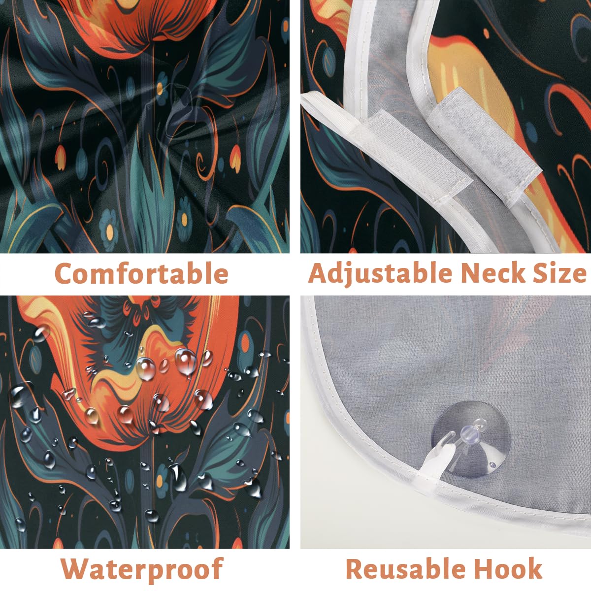 Men's Flame Beard Shaving Bib - Waterproof Hair Dye Apron for Barbers & Stylists - Sink Hair Catcher for Beard Trimming & Haircuts - Perfect Gift for Grooming & Salon Use