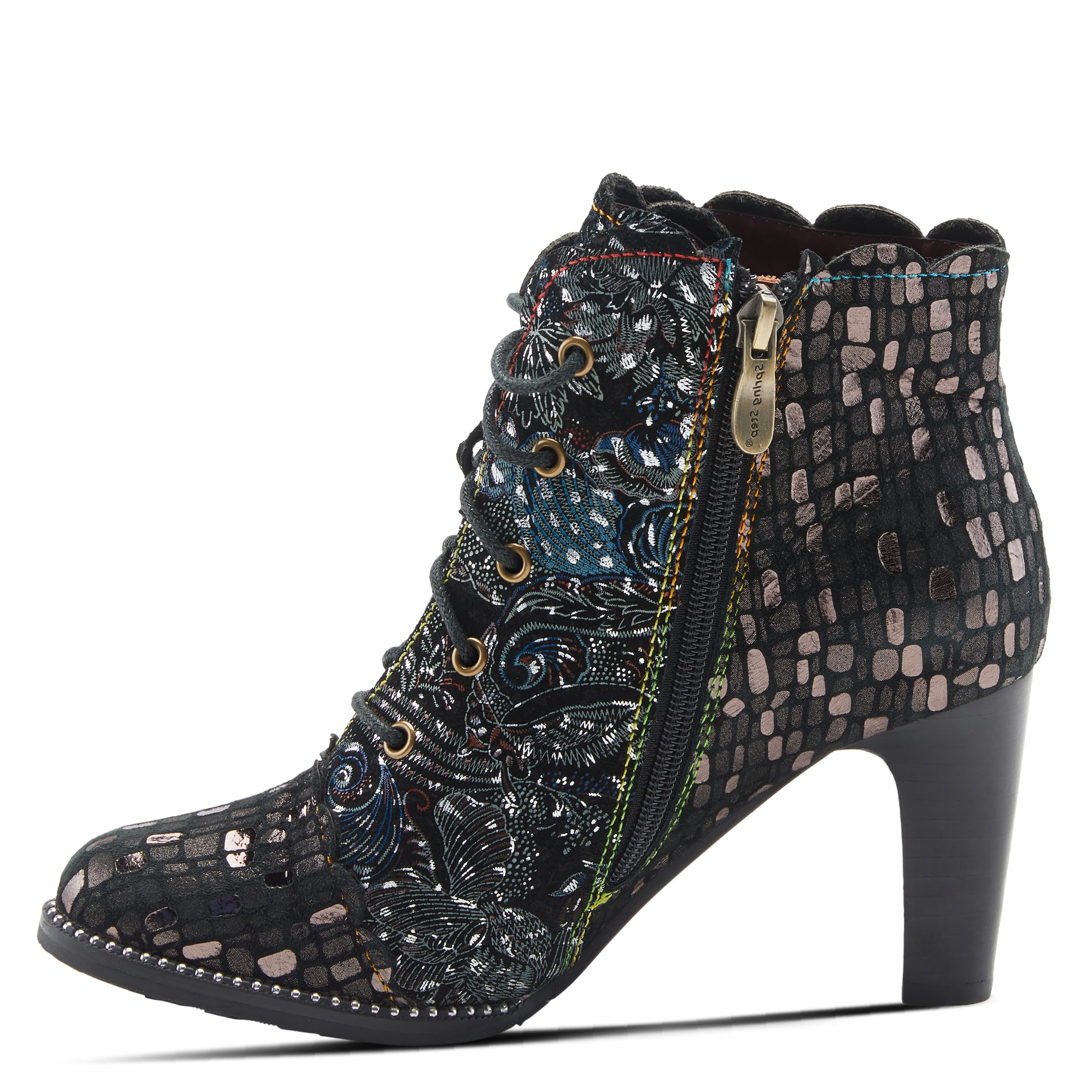 L'Artiste Spring Step Women's Glitterail Bootie - Stylish Ankle Boots with Glitter Detail for Women | Perfect for Parties, Weddings & Night Out