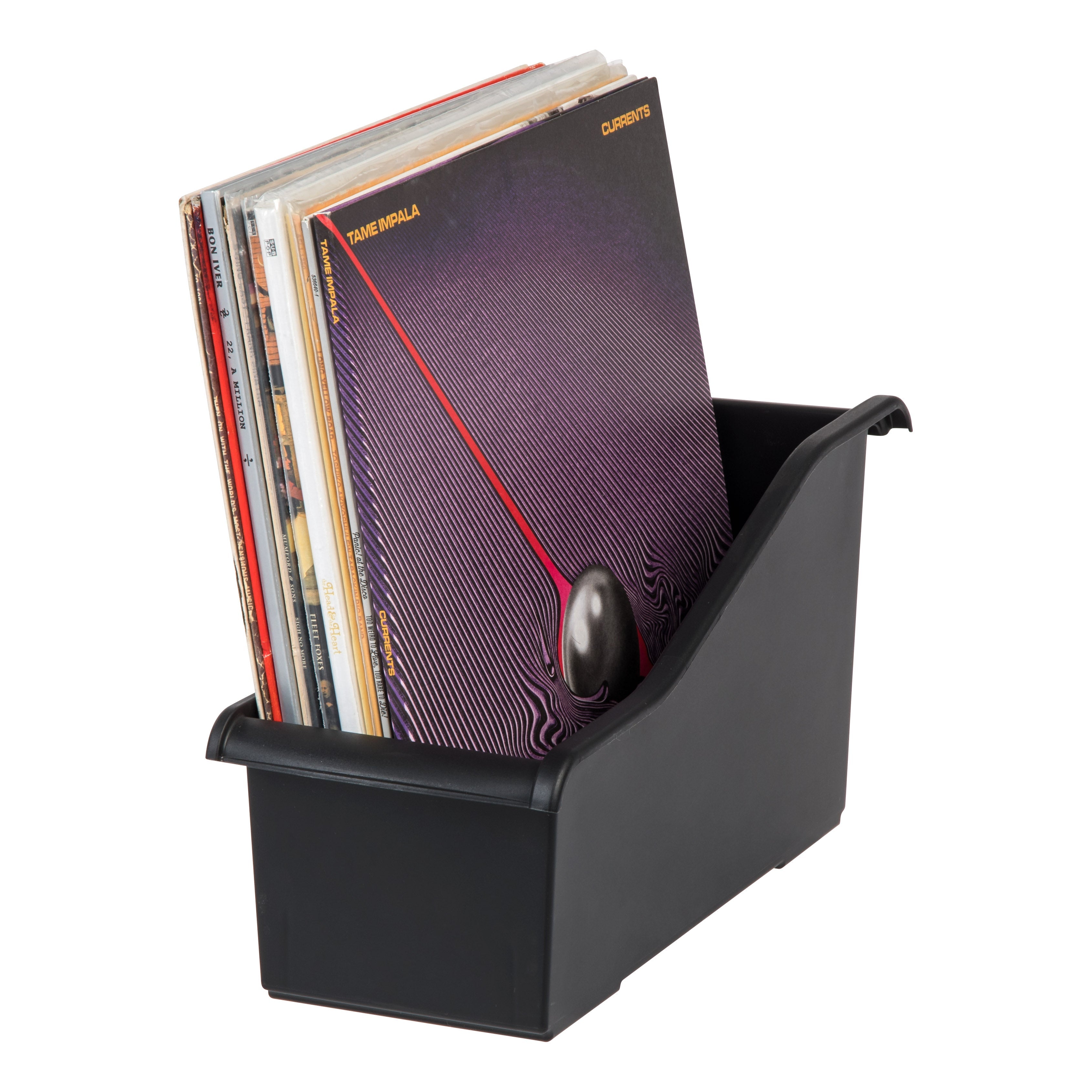 8 Pack Black Book Bins for Classroom Storage - Organize Books, Toys & Supplies in Schools, Libraries & Home