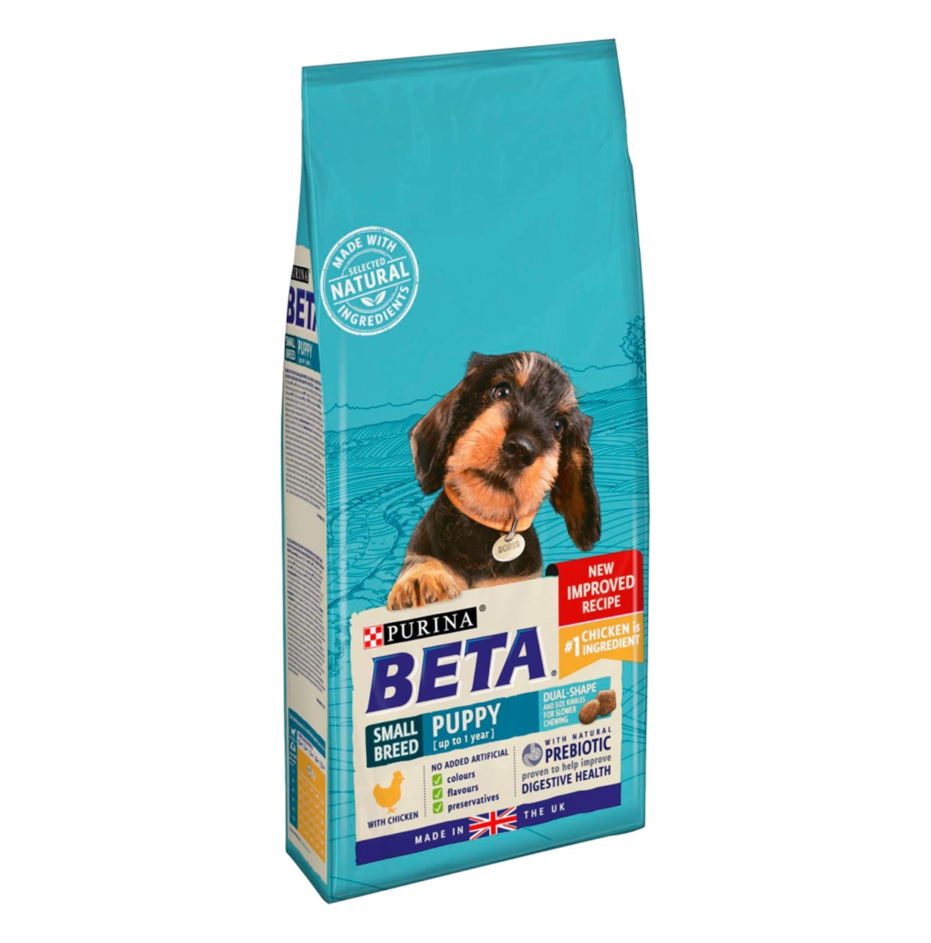 Purina Beta Puppy Small Breed Dry Dog Food with Chicken - 2KG Bag | High Protein Puppy Food for Small Dogs | Perfect for Training, Growth & Daily Nutrition