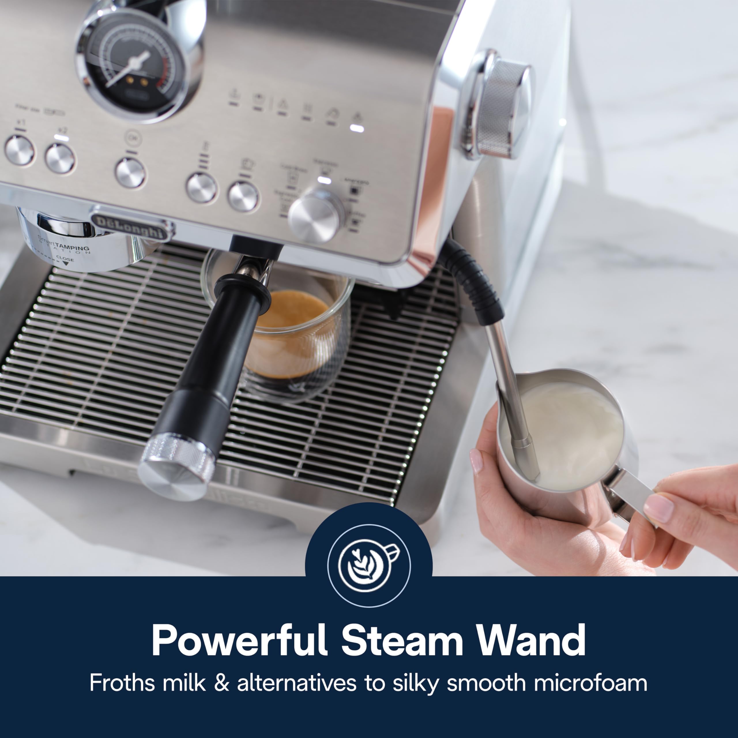 De'Longhi La Specialista Opera Espresso Machine with Built-in Grinder & Cold Brew Function | Commercial-Style Steam Wand for Perfect Lattes & Cappuccinos | EC9555M | Ideal for Home Baristas & Coffee Enthusiasts