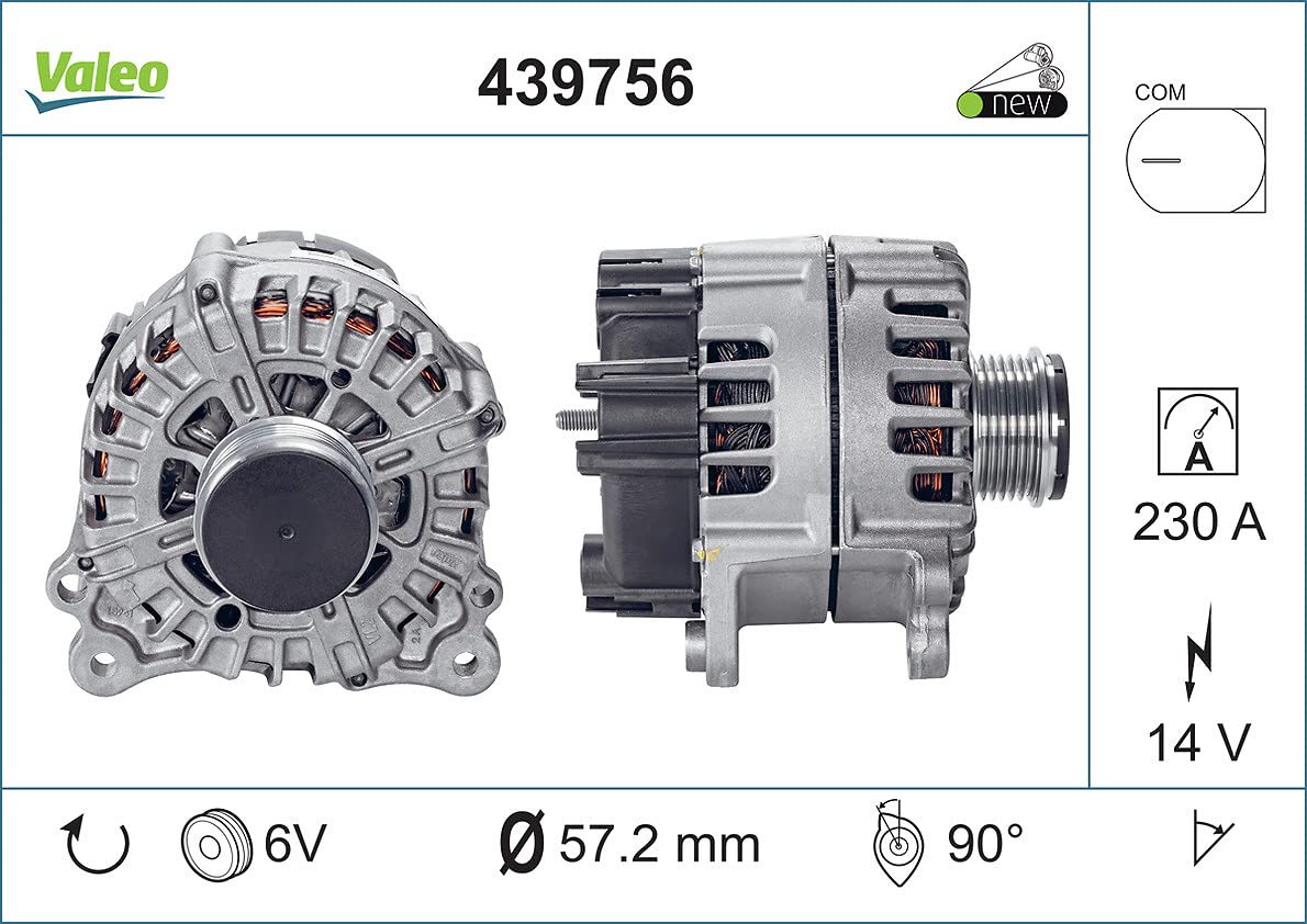Valeo 439756 OEM Alternator Replacement for Audi Q8 Quattro 3.0L TFSI (2014-2016) - High Performance Car Charging System for Smooth Driving & Long Trips