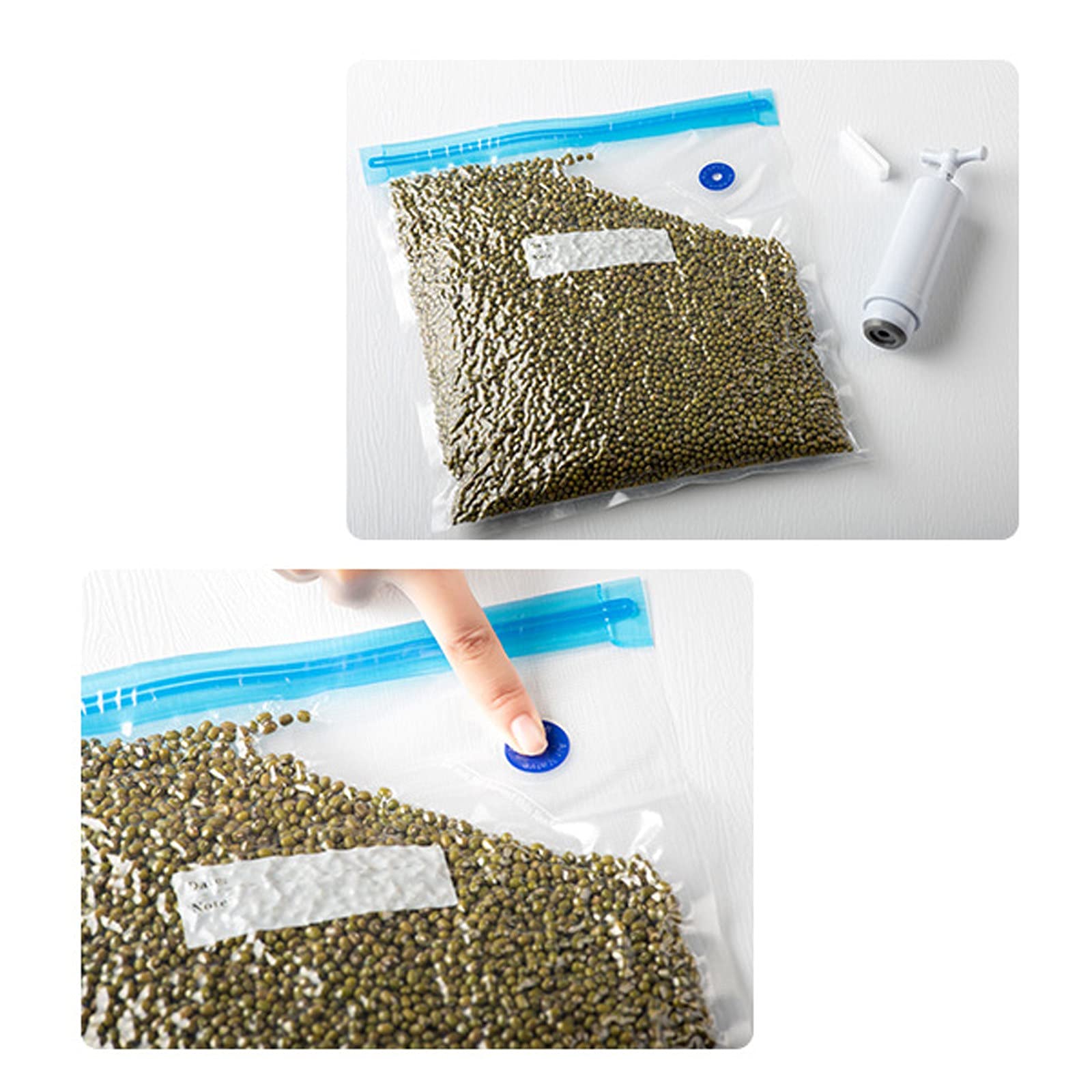 Vacuum Sealer Bags for Food Storage - Reusable Compression Vacuum Seal Bags for Grains, Smoothies & Freezer Meals | Airtight Fresh-Keeping Kitchen Storage Solution | Perfect for Meal Prep, Sous Vide & Long-Term Food Preservation (One Size)