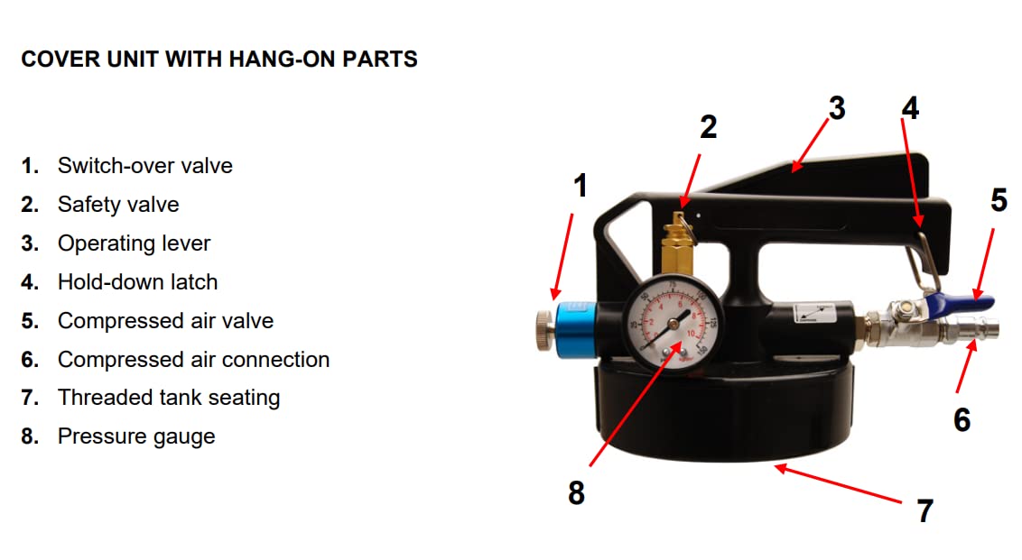 8MILELAKE 10L Pneumatic Air Oil Extractor Pump - Automatic Transmission Fluid Transfer Pump with 13pc ATF Adapters & 2-Way Refill System | Perfect for Car Maintenance, ATF Fluid Changes & Garage Workshop Use