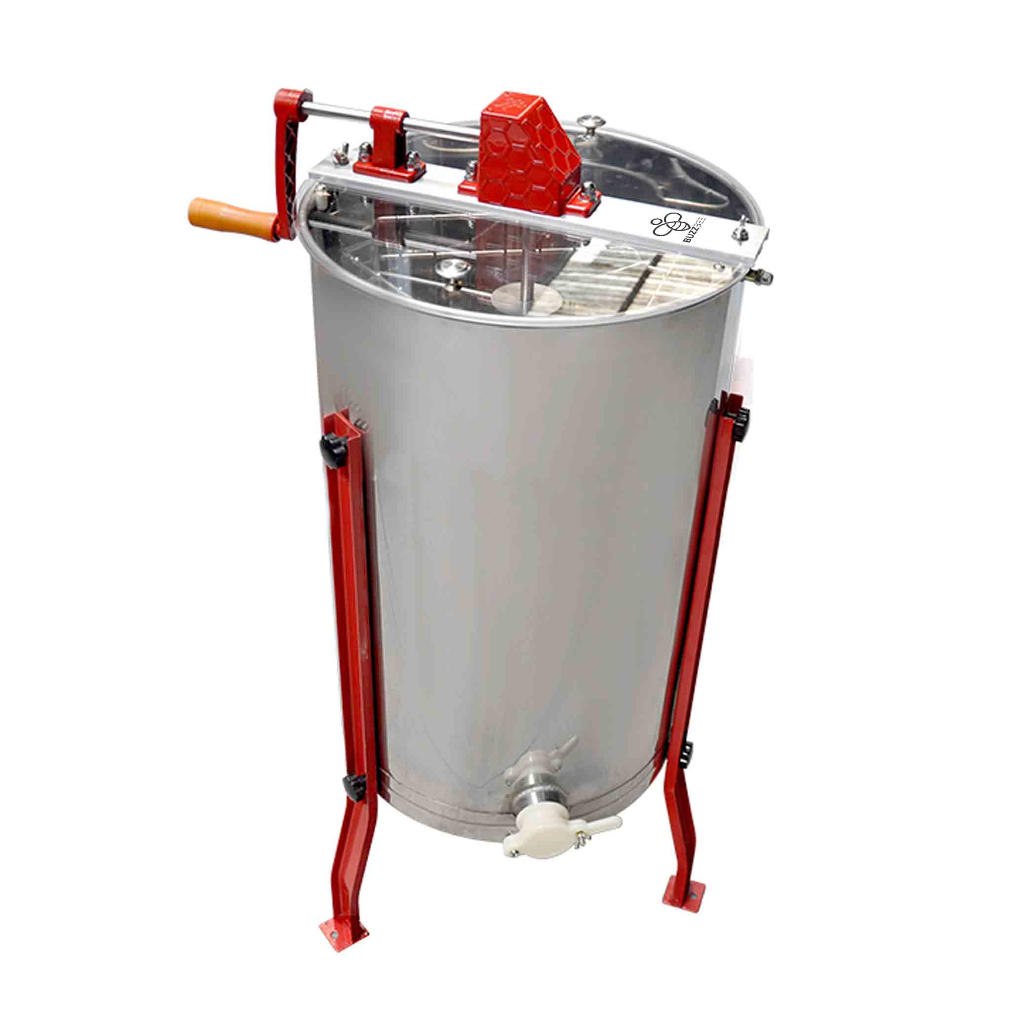 Buzzbee 3 Frame Manual Stainless Steel Honey Extractor - Beekeeping Equipment for Home & Commercial Use | Perfect for Harvesting Pure Honey from Beehives