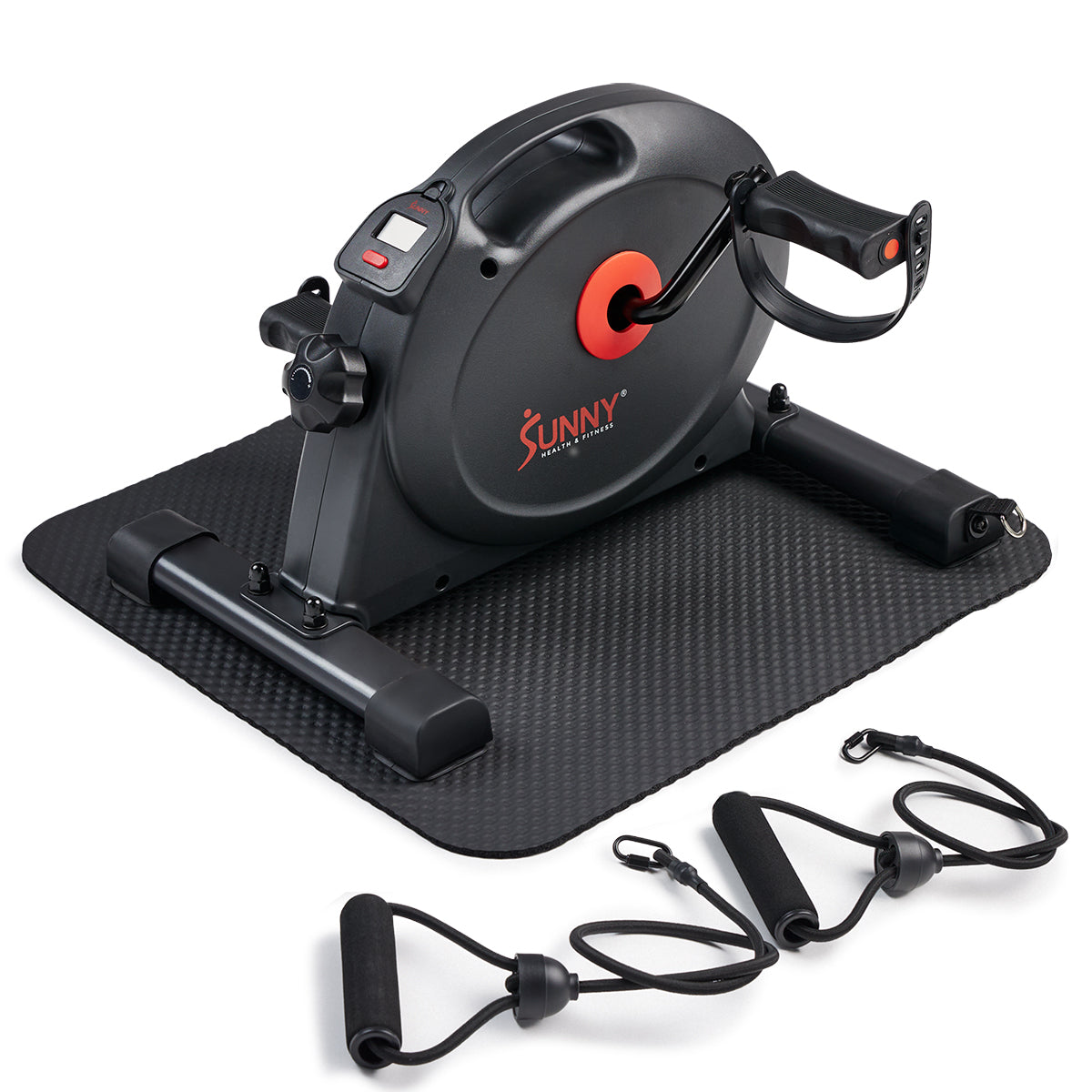 Portable Mini Exercise Bike with Adjustable Resistance Bands & Non-Slip Mat - Perfect for Home Workouts, Office Fitness & Small Space Training