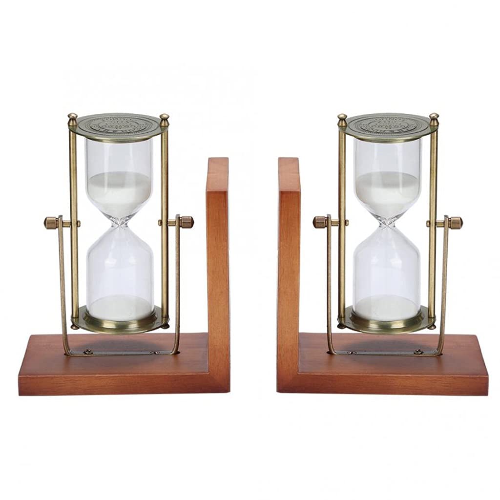 Vintage Hourglass Sand Timer 2Pcs Set - Decorative Sand Clock for Home Office Decor, Wedding Gifts & Stress Relief | Perfect for Meditation, Study Time Management & Antique Style Interior Design