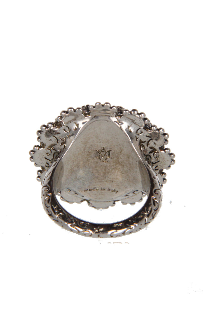 Elegant Silver Jewel Round Ring for Women - Perfect for Weddings, Parties & Everyday Wear