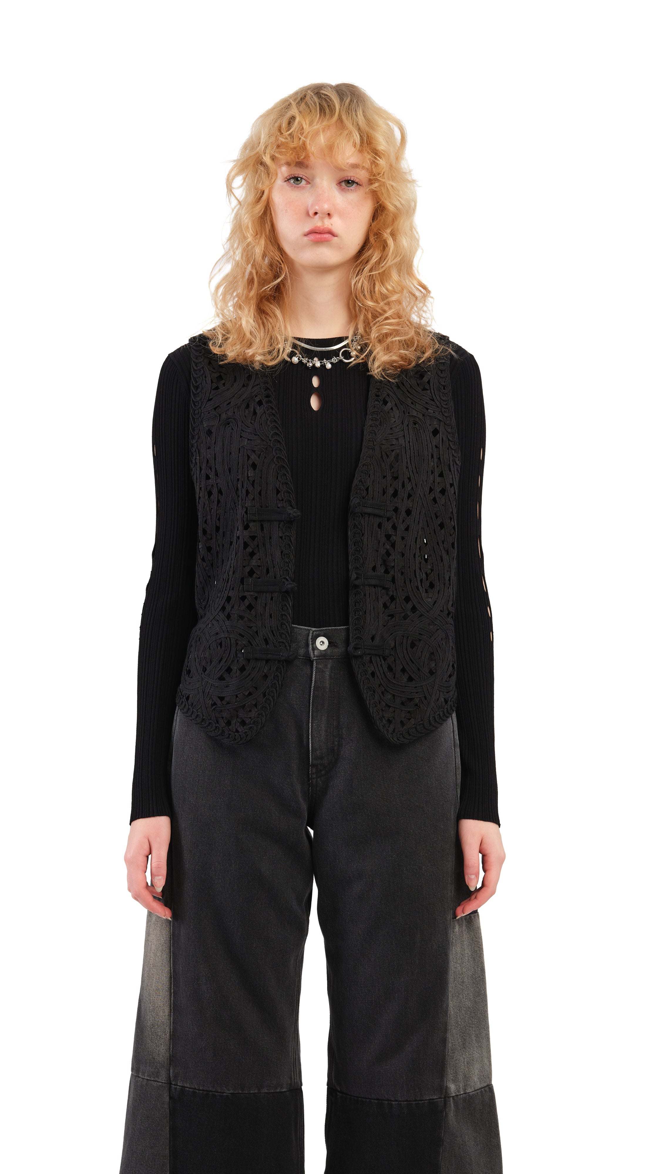 Elegant Cord Embroidery Vest for Women - Stylish Boho Chic Jacket with Intricate Stitching - Perfect for Festivals, Parties & Casual Outfits