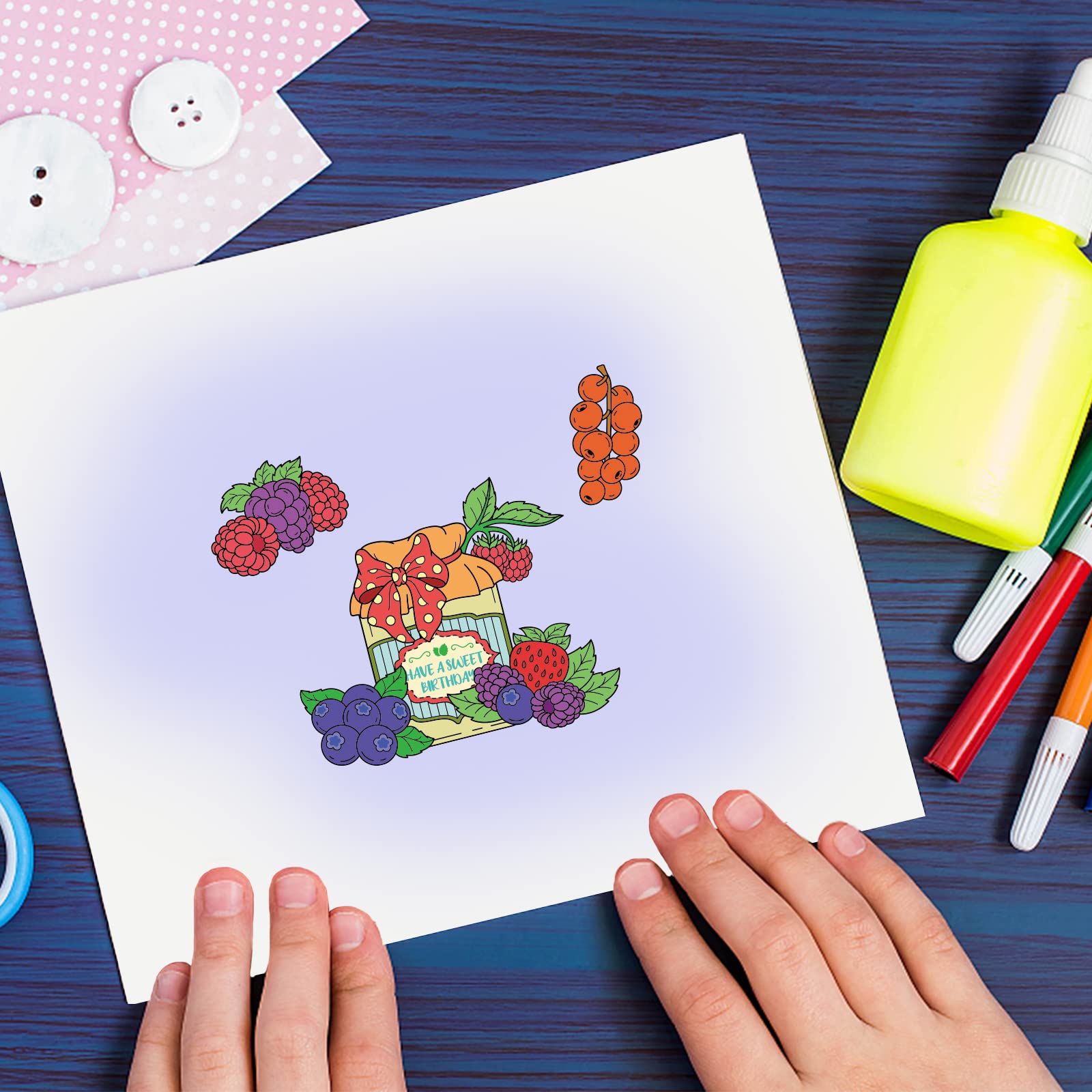 BENECREAT Clear Silicone Stamps - Berry Raspberry Leaves Design for DIY Card Making, Scrapbooking, and Album Decoration (6.3x4.3 Inch) | Perfect for Handmade Greeting Cards, Journaling, and Craft Projects
