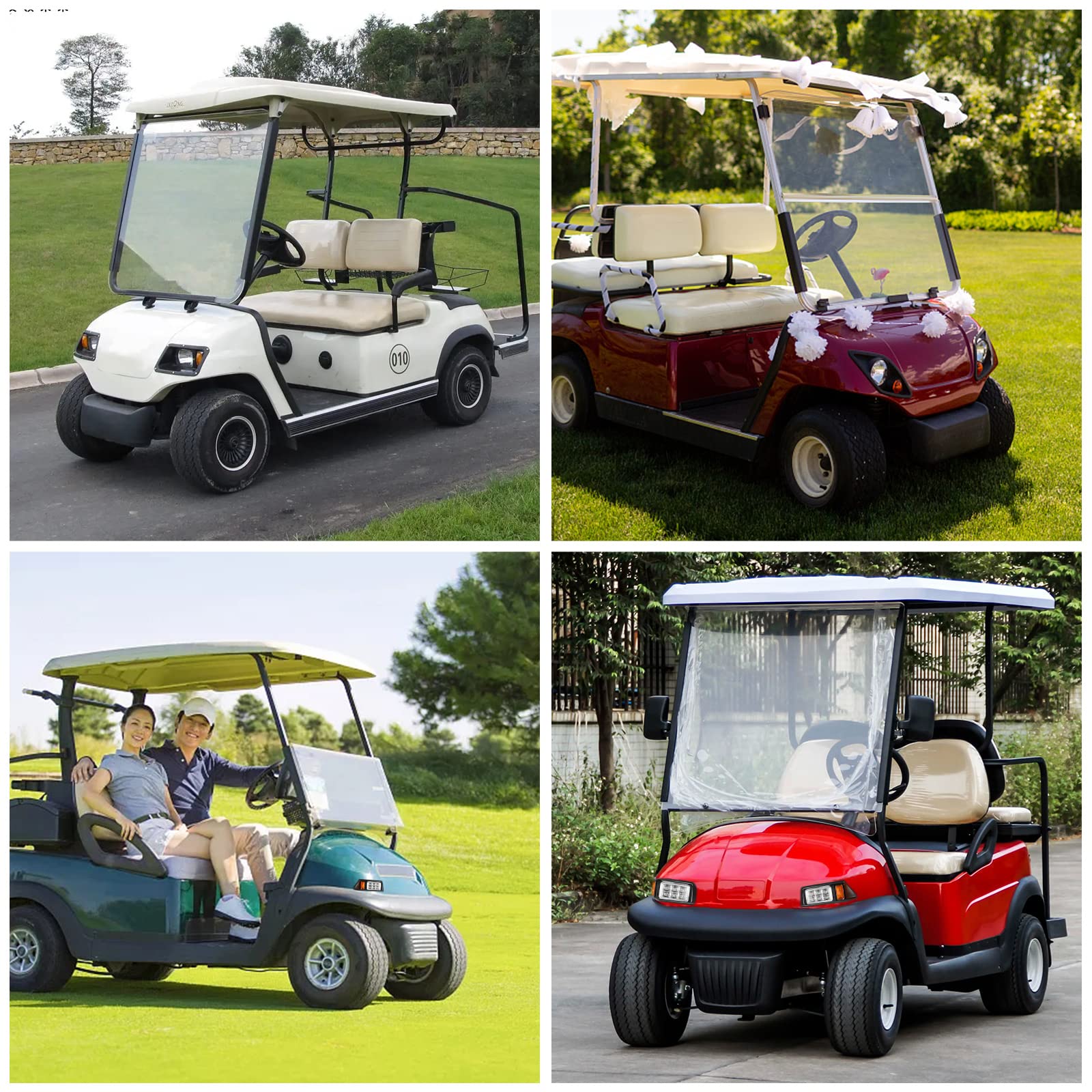 WonVon LED Upgrade Golf Cart Light Kit - Compatible with EZGO TXT 1996-2013 Gas & Electric Carts - 12V Street Legal LED Headlights, Taillights, Turn Signals & Brake Lights - Perfect for Night Driving & Golf Course Safety