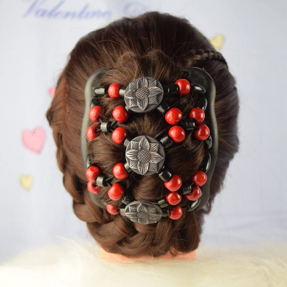 LOVEF Thick Hair Bun Maker Clips - 6PCS Waterproof Hair Accessories for Women | Easy Updo & Ponytail Holder | Perfect for Workouts, Swimming & Everyday Styling
