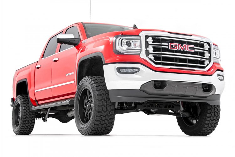 2007-2019 GMC Sierra & Chevrolet Silverado Running Boards - Heavy Duty Side Steps for Extended Cab Models (1500/2500/3500 HD) - Perfect for Off-Roading & Truck Customization [HD2 SRB071777]