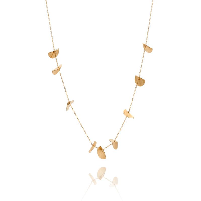 Eucalyptus Leaf Long Chain Necklace for Women - Dainty Minimalist Pendant Jewelry for Everyday Wear & Layering
