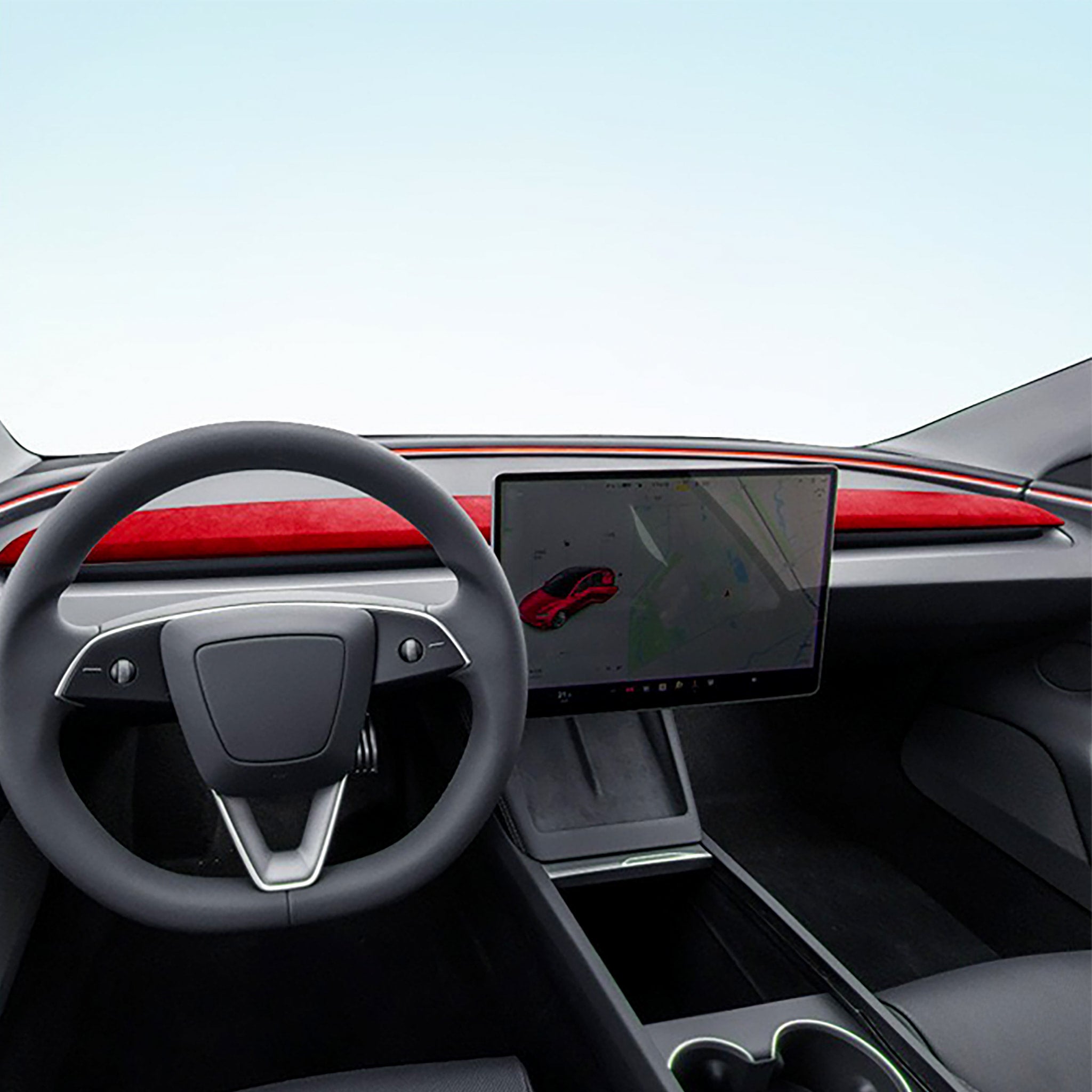 Premium Alcantara Dashboard Cover for Tesla Model 3 Highland & Model Y Juniper (2024+) - Luxury Interior Upgrade, Anti-Glare Protection & Custom Fit - Perfect for Road Trips & Daily Commuting