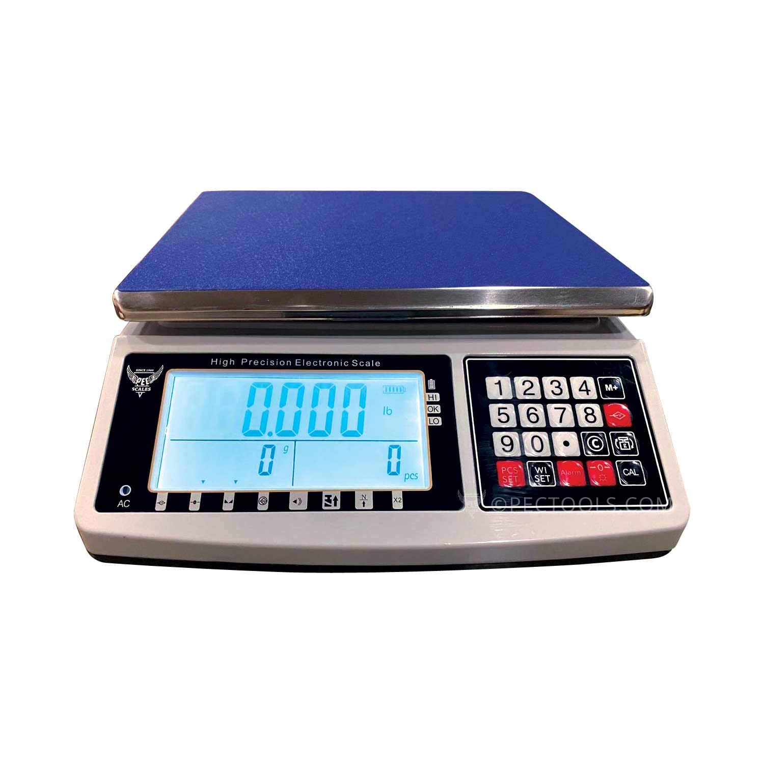 PEC Tools Digital Counting Scale - 13.2lb Capacity Heavy Duty Postal Scale for Shipping Packages, Mail, Coins & Small Parts | Perfect for Home Office, Warehouse & E-commerce Inventory Management