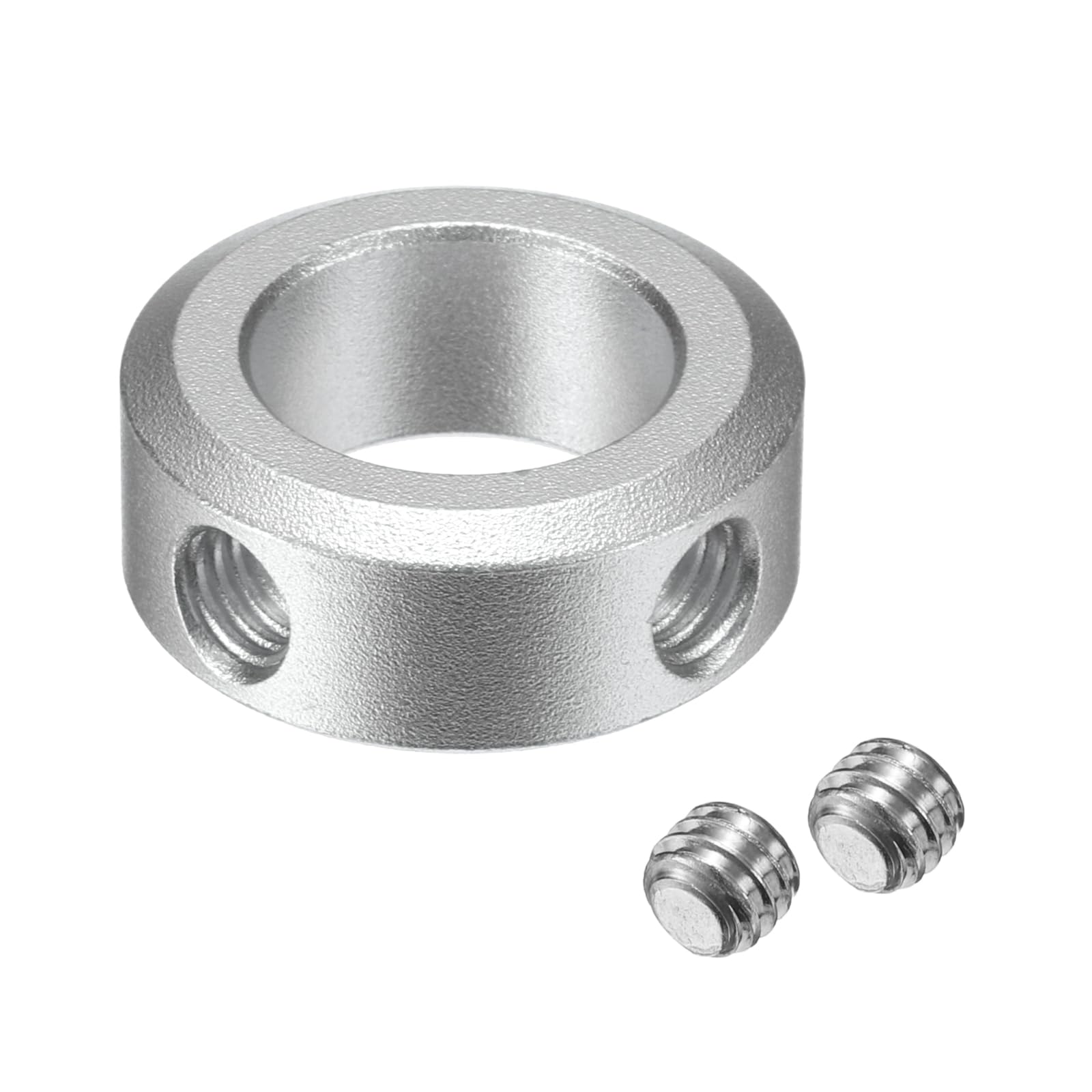 uxcell 2pcs Aluminum Alloy Shaft Collar for 18mm Shaft - 32mm OD, 10mm Thickness with M6 Set Screws & Wrench - Perfect for Machinery, Robotics and DIY Projects