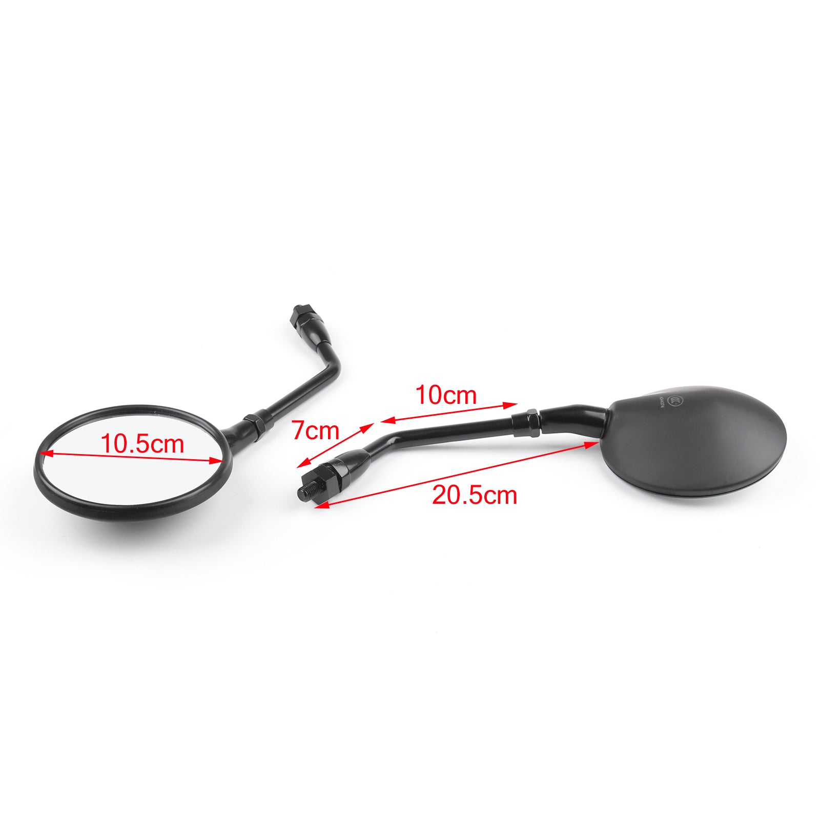 Honda CB400SS VT750 CBF500 04-05 Universal Motorcycle Side Mirrors - 1 Pair, Adjustable Rearview Mirrors for Enhanced Safety & Style - Perfect for City Commuting & Highway Riding