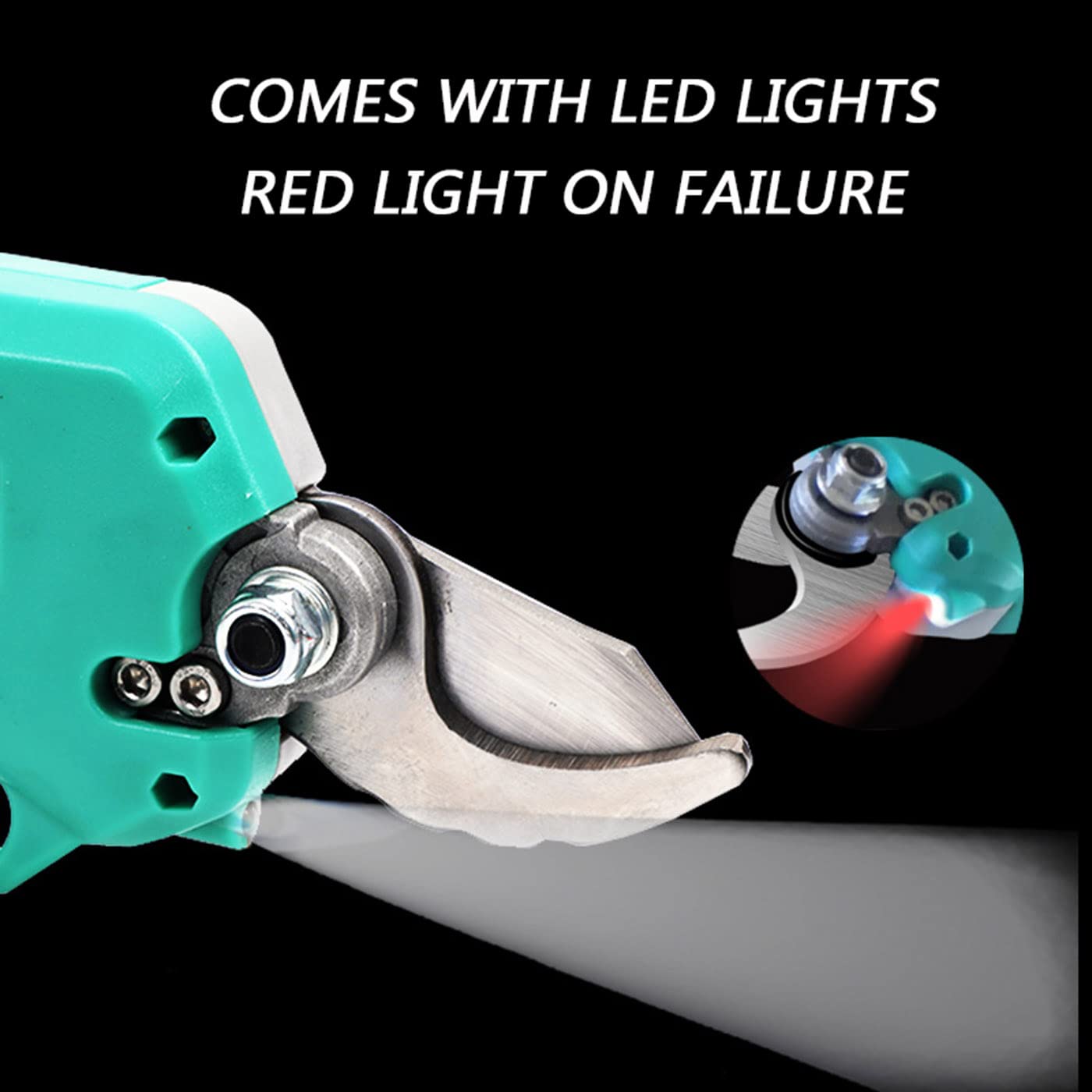 **Rechargeable Lithium Electric Pruning Shears - Multi-Purpose Garden & Fruit Tree Trimmer with Comfortable Non-Slip Grip (Orange/Green) - Perfect for Orchard, Vineyard & Home Gardening**