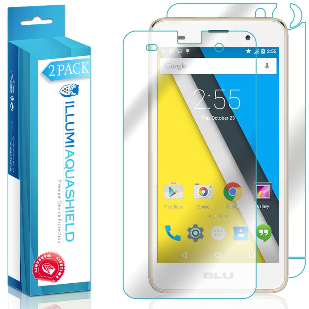 BLU Dash M2 Screen Protector (2-Pack) - HD Clear TPU Film, No-Bubble, Front & Back Protection | Perfect for Everyday Use, Work & Travel