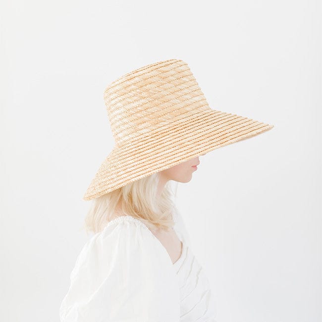 Jolie Women's Classic Boater Straw Hat - Summer Beach, Garden Party & Outdoor Fashion Accessory