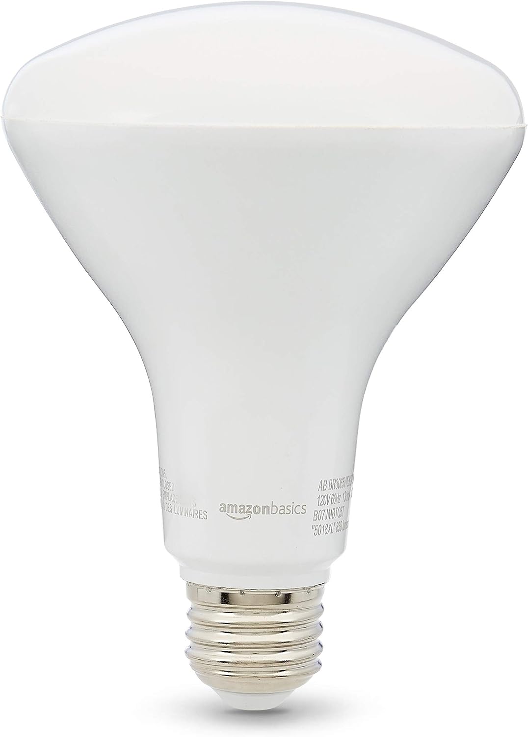Amazon Basics 65W Equivalent BR30 LED Light Bulbs - Soft White 2700K, Dimmable, 10,000 Hour Lifespan (6-Pack) - Perfect for Recessed Lighting, Ceiling Fans & Home Decor