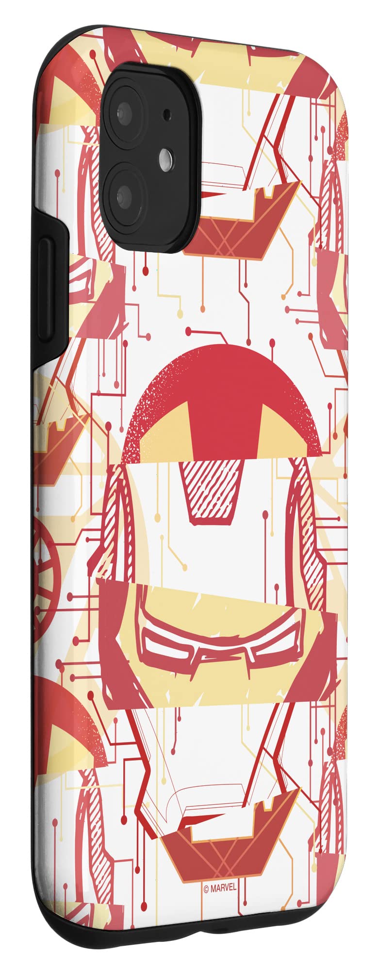 Marvel Iron Man Tony Stark Spliced Helmet Case for iPhone 11 - Premium Protective Phone Cover for Marvel Fans | Perfect for Cosplay, Comic Con & Superhero Themed Parties