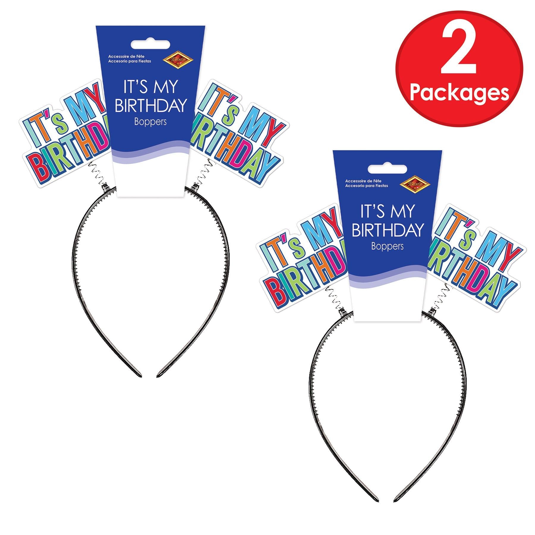 12 Pack Beistle It's My Birthday Party Boppers - Fun Foam Crown Headbands for Birthday Celebrations, Parties & Special Events - Perfect for Kids & Adults Birthday Bash Decorations
