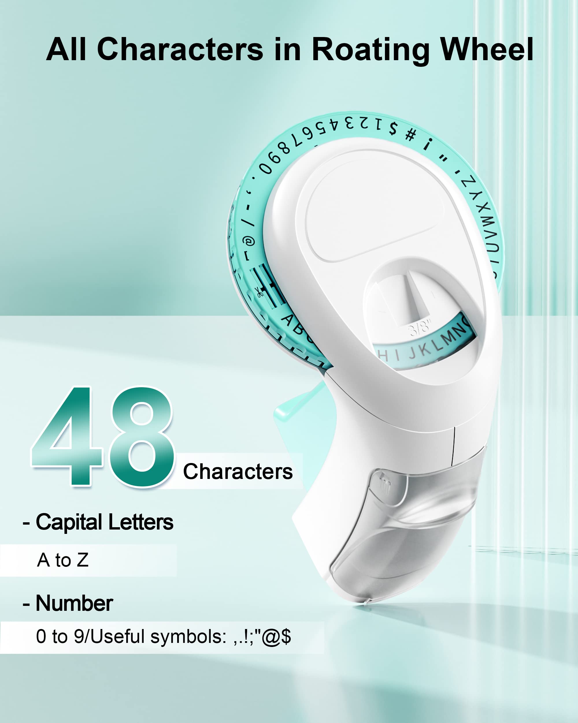 Vintage Omega S Embossing Label Maker with 6 Rolls 3D Embossed Tapes - Retro Embosser Labeler for Home, Office, Kids Crafts & DIY Projects - Waterproof Old School Label Printer (Green) - Perfect for Organizing, Scrapbooking & Gift Tagging