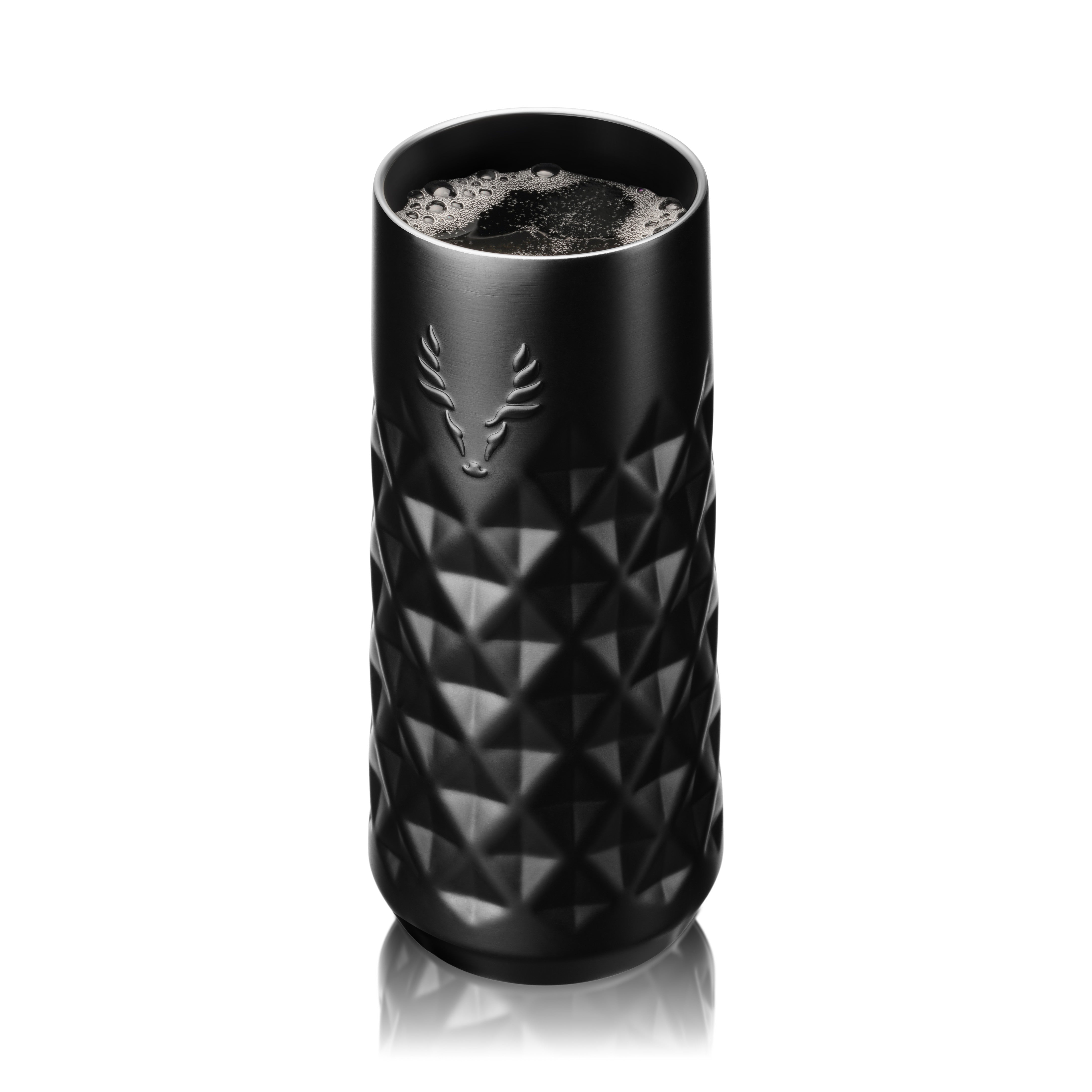 Premium Stainless Steel Champagne Flutes Set - Obsidian Black Elegant Wine Glasses for Parties, Weddings & Romantic Dinners - Dishwasher Safe & Shatterproof Crystal Alternative