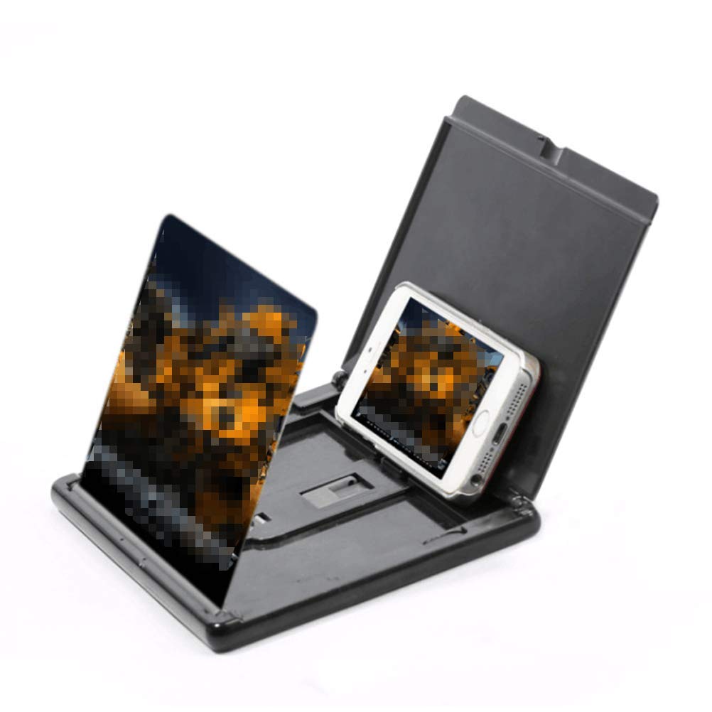 WINECO 3D Foldable Phone Stand with Magnifying Screen - HD Movie Video Holder Compatible with All Smartphones - Perfect for Watching Movies, Reading & Hands-Free Video Calls