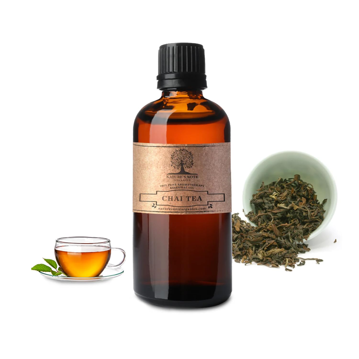 Nature's Note Organics 100% Pure Chai Tea Essential Oil - 8 Fl Oz Aromatherapy Grade for Diffusers, Massage & Relaxation