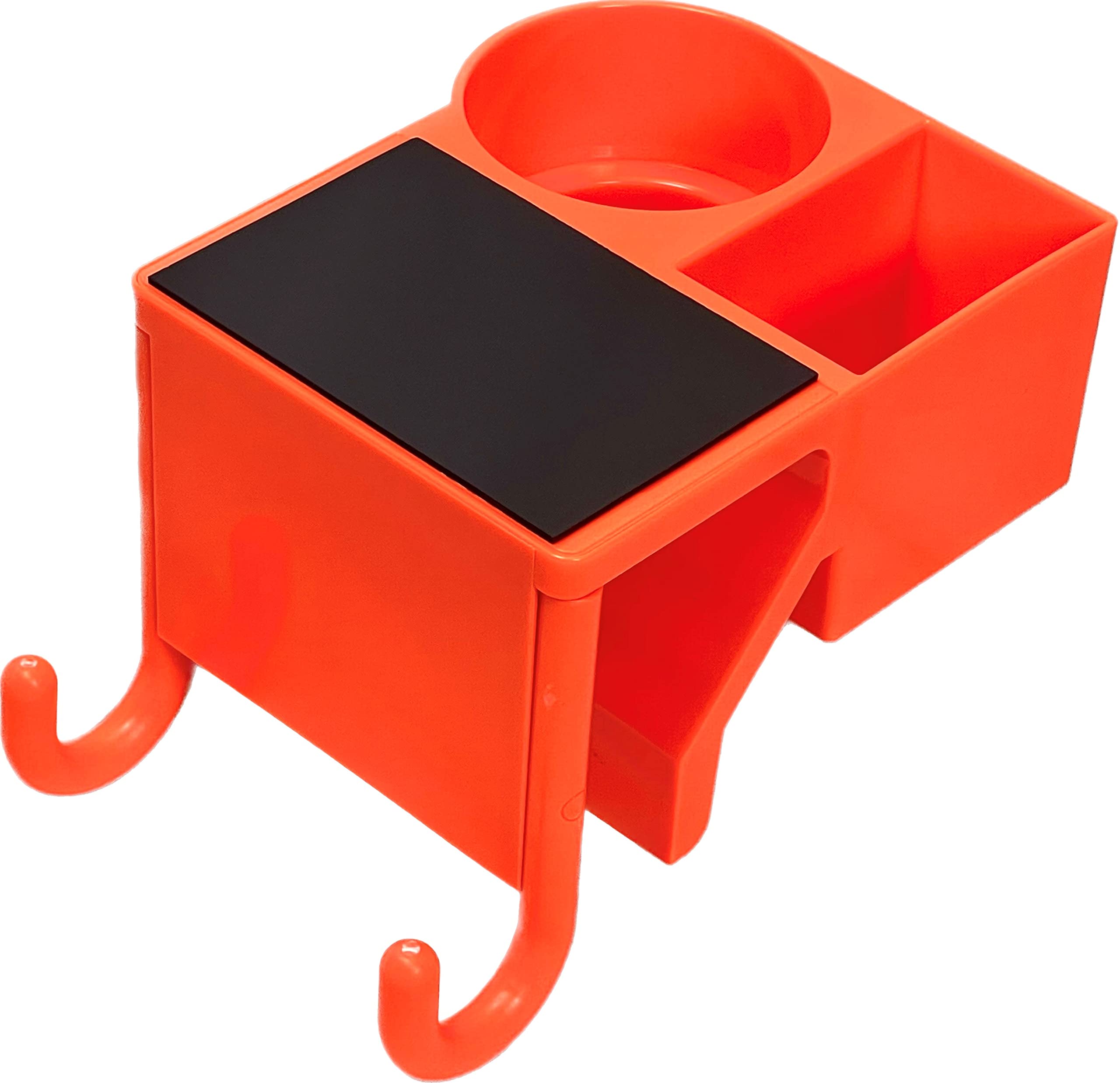 4-in-1 Magnetic Bucket Truck Tool Organizer with Hooks, Cup Holder & Storage | Heavy Duty Utility Organizer for Electricians, Contractors & Construction Workers | Perfect for Ladders, Buckets & Work Trucks