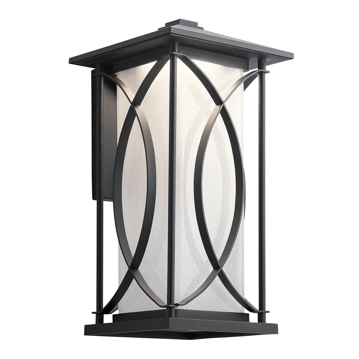 Ashbern 1 Light Small/Medium/Large Outdoor Wall Lantern - Textured Black Finish, E27 Socket, IP44 Waterproof - Perfect for Porch, Patio, Garden & Exterior Wall Lighting