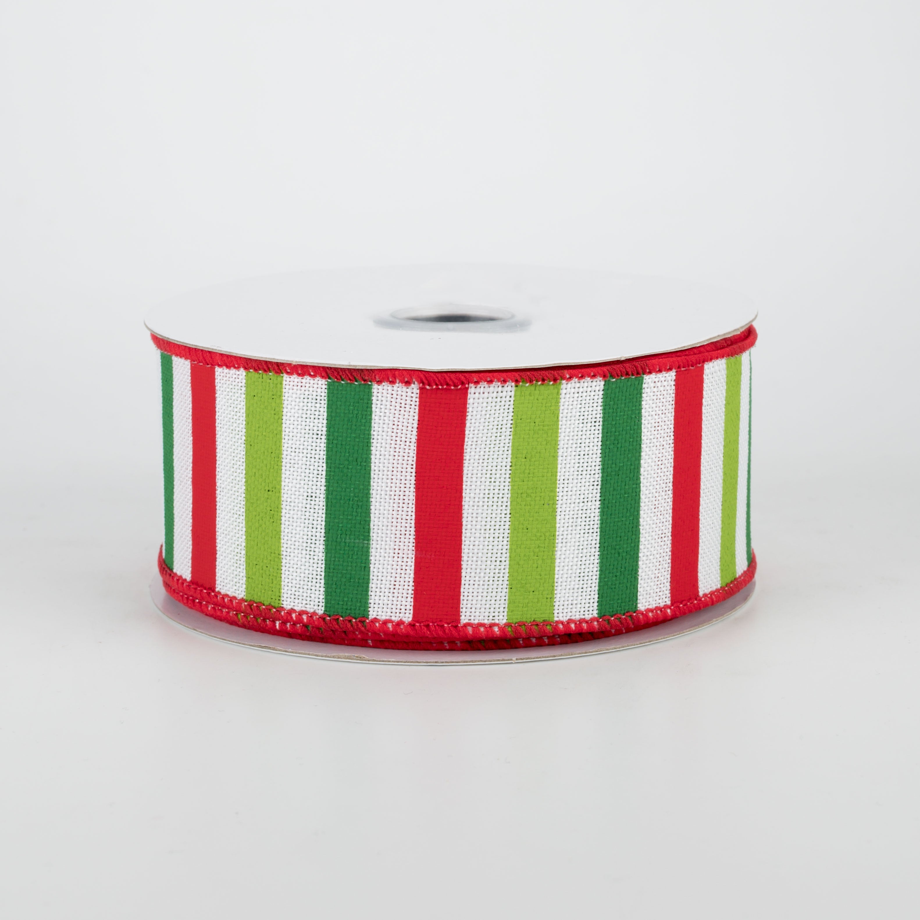 1.5 Inch Christmas Horizontal Stripe Ribbon - White Decorative Ribbon (10 Yards) for Gift Wrapping, Tree Decorations, and Holiday Crafts